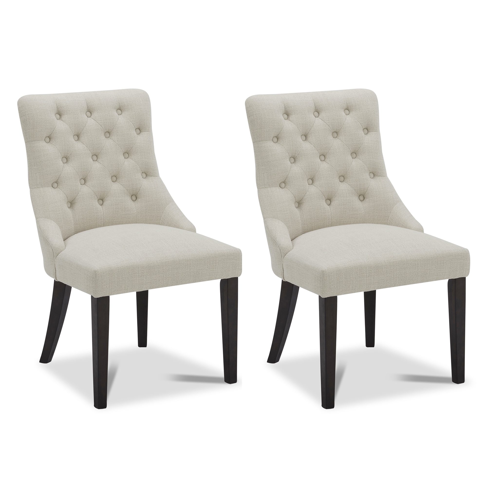 Circle 55 LWSY1263-C0200311T Minos Linen Fabric Tufted Dining Chair (Set of 2)