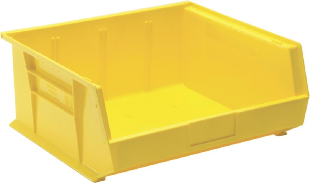 Quantum Storage Systems QUS250YL ULTRA (16.5-in W x 7-in H x 14.75-in D) Yellow Polypropylene Stackable Bin