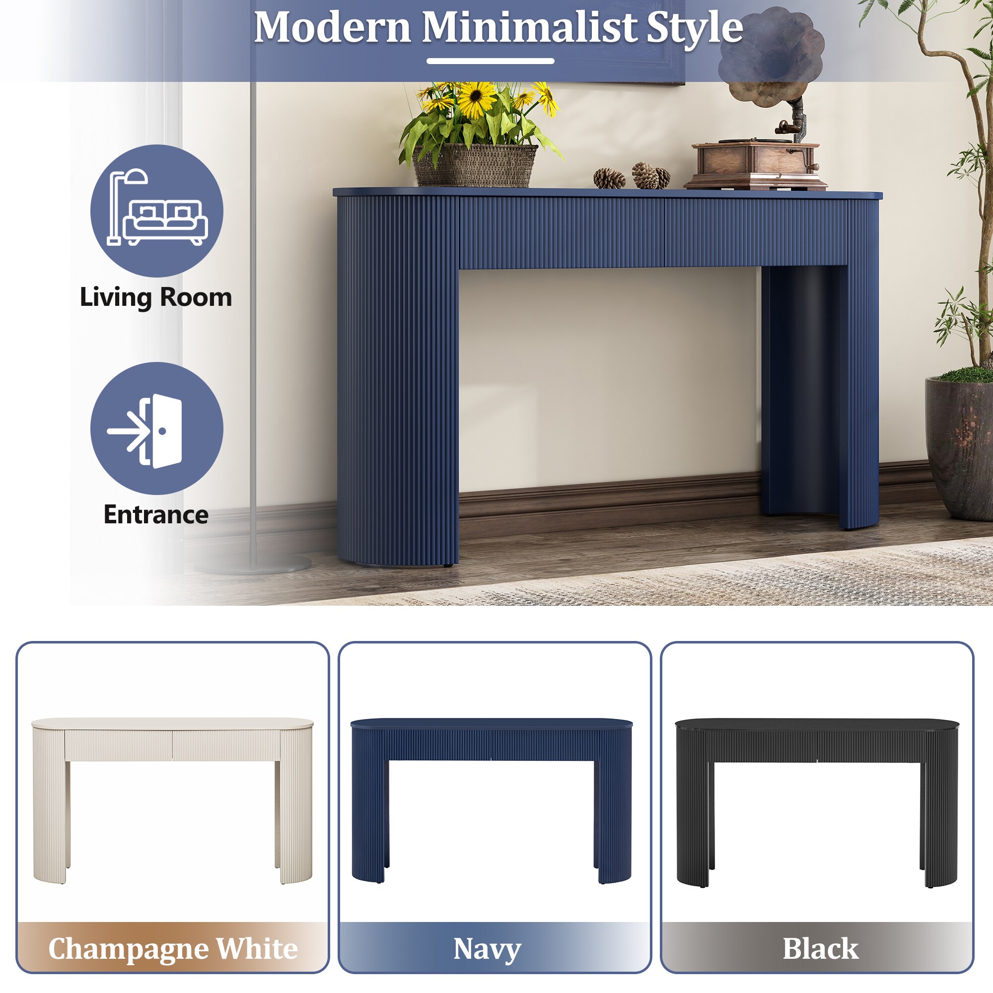 ModernLuxe N715P233435M Console-Sofa-Tables - View #4