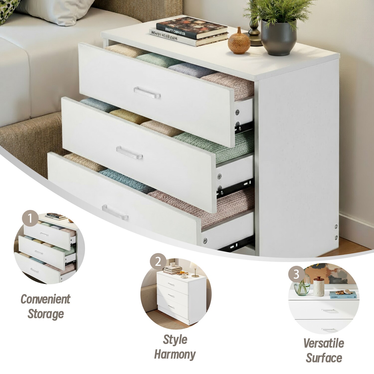 VERYKE LL-NSD058WH nightstands - View #6