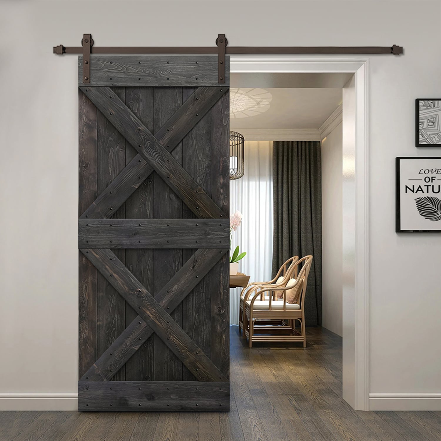 CALHOME SAB-60+DIY-SX-24D Barn-Doors - View #2