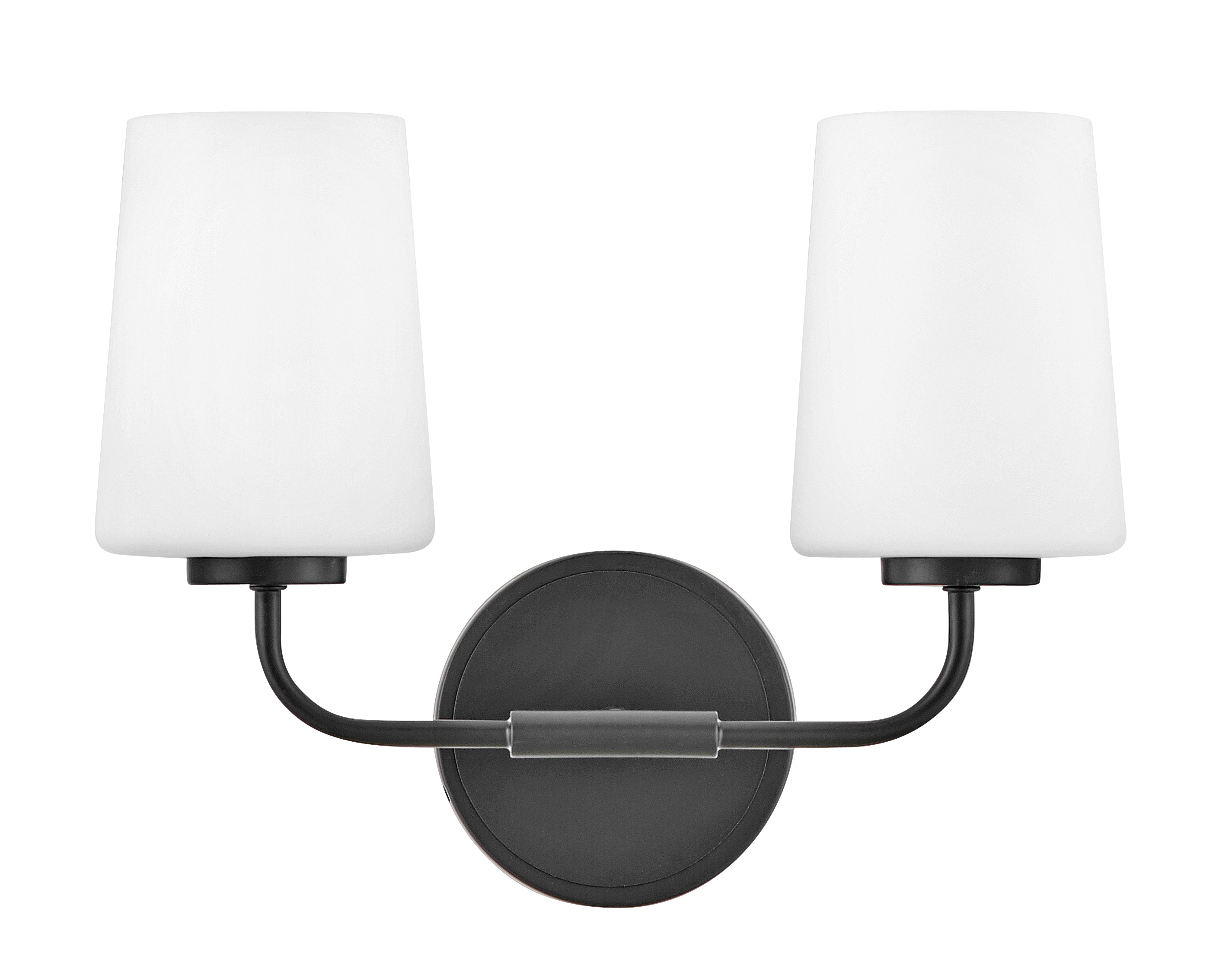 Lark 853452BK Kline 14.25-in 2 -Light Matte Black Transitional Vanity light