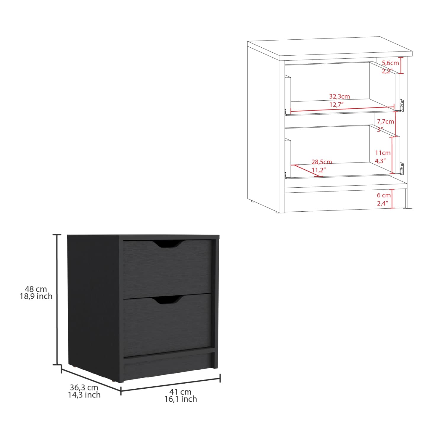 Streamdale Furniture B07092138 nightstands - View #3