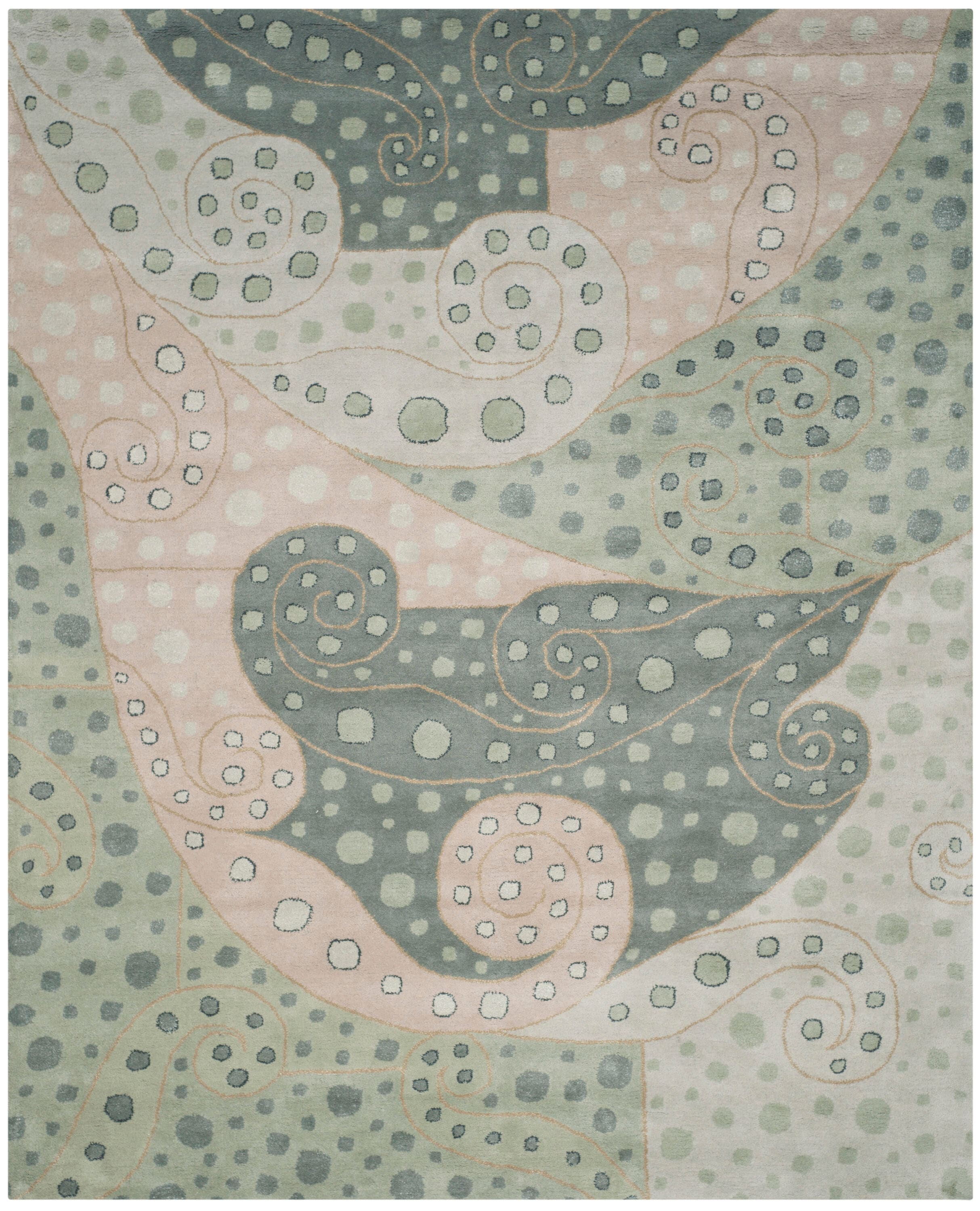 Bella Sage and Multicolor Hand-Tufted Wool Area Rug