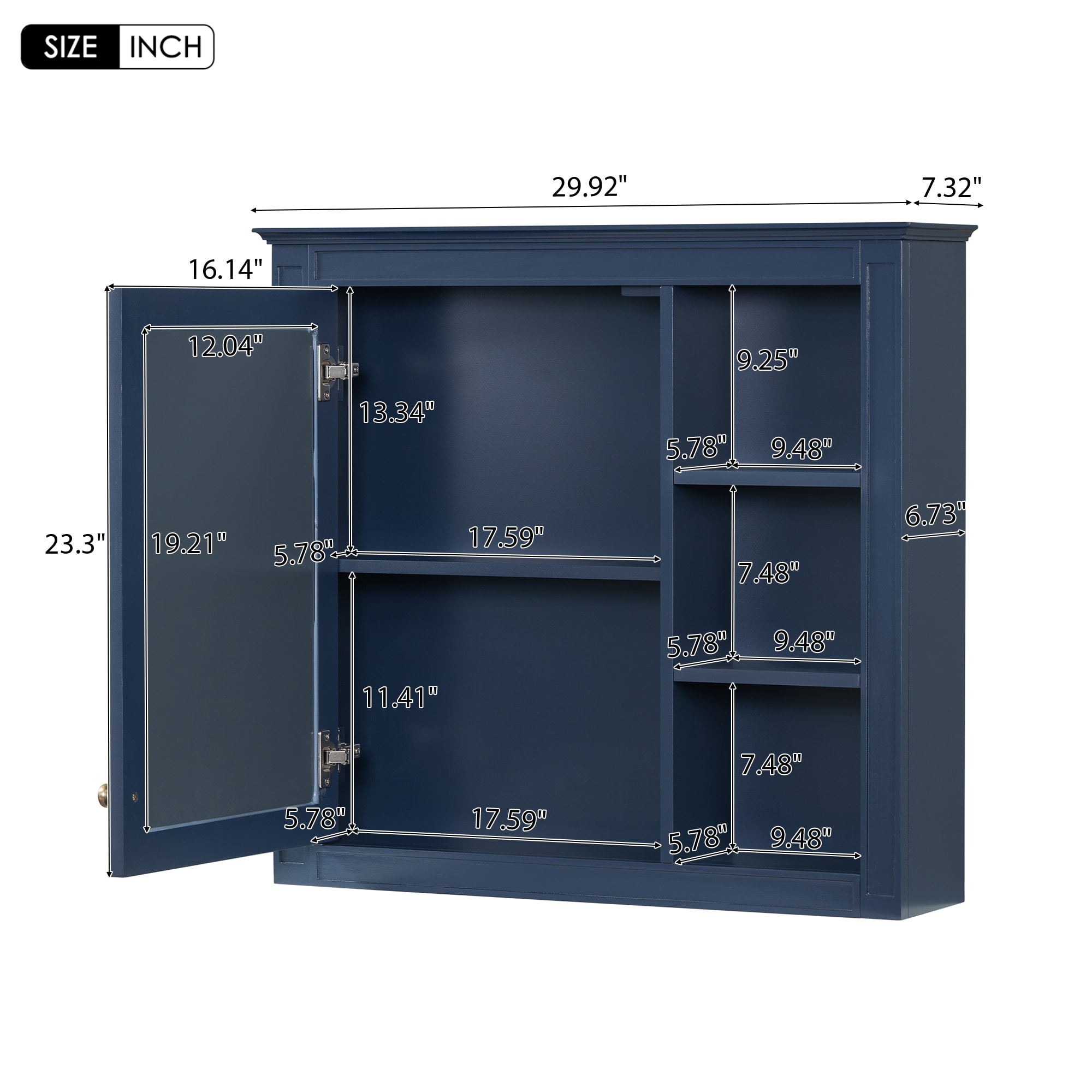 ModernLuxe L3P-WF318452AAC Bathroom-Wall-Cabinets - View #8