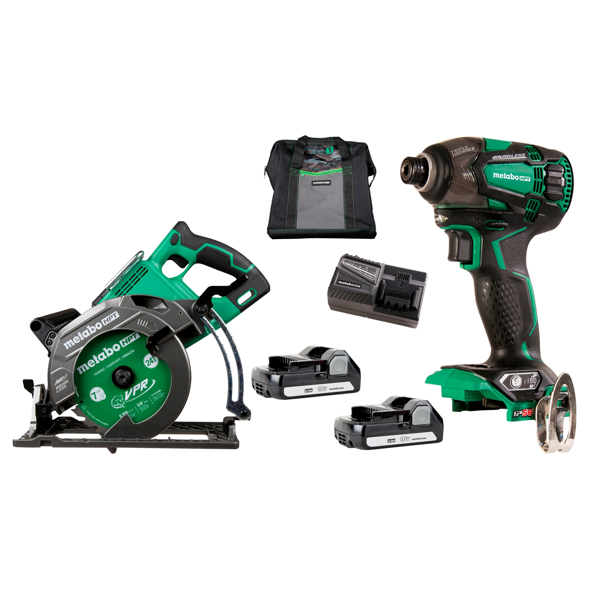 Shop Metabo HPT MultiVolt 36-Volt 7-1/4-in Brushless Cordless Rear Handle  Circular Saw with at