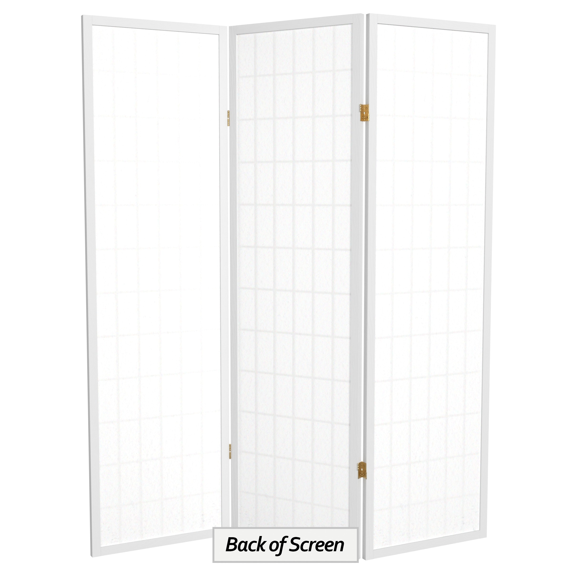 Oriental Furniture WP60-WHT-3P Indoor-Privacy-Screens - View #2