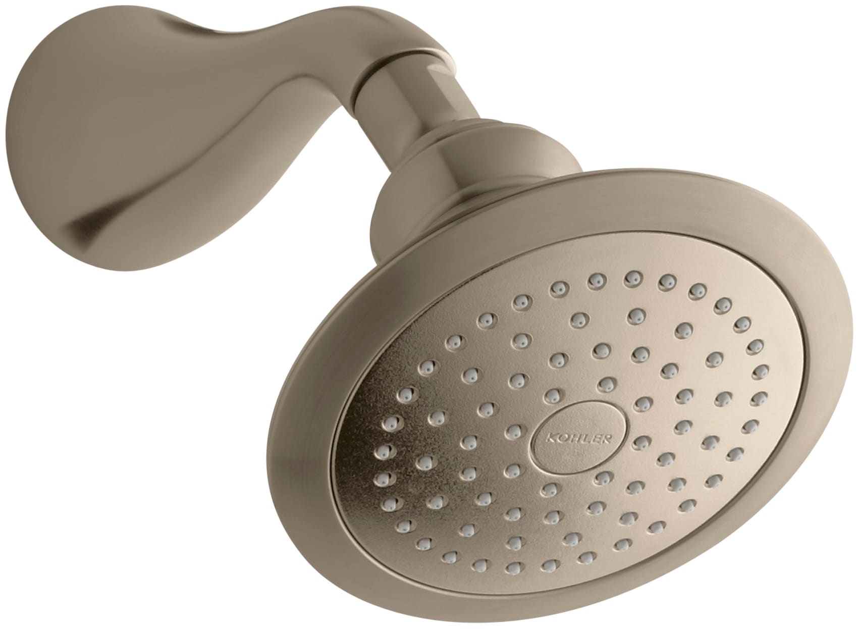 KOHLER Revival Vibrant Brushed Bronze Fixed Showerhead Shower Head (2.5 ...