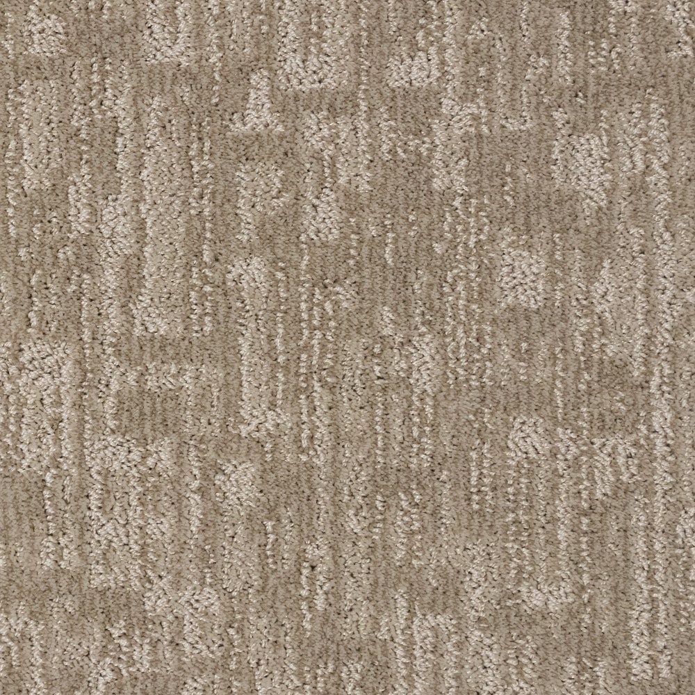 STAINMASTER LU760-9513D (Sample) Flirting Coastal Morning Brown 49-oz sq yard Solution-dyed polyester Pattern Indoor Carpet