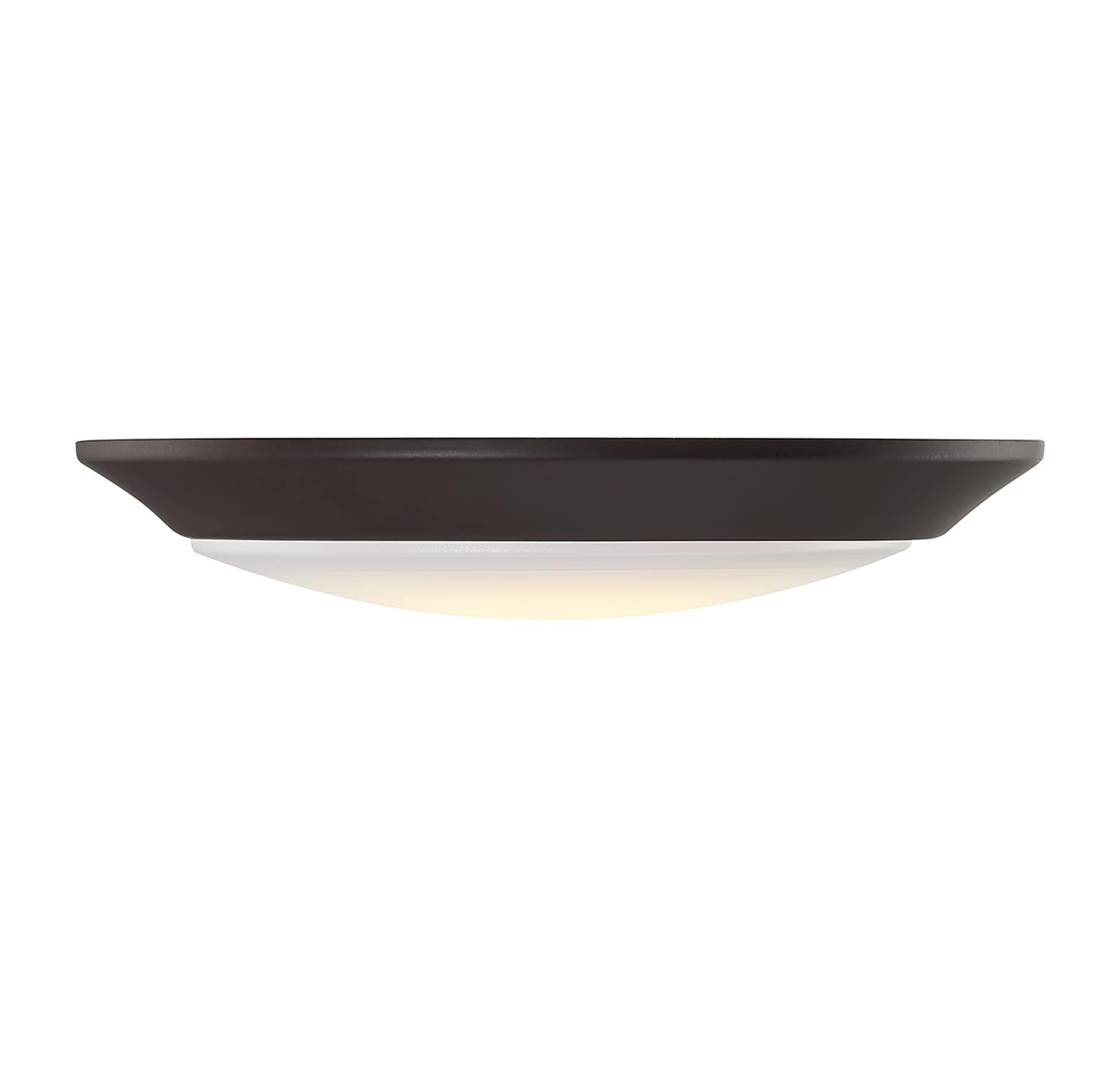 Savoy House 7.48-in Antique Bronze Outdoor 1 -Light LED Flush Mount Light with Frosted Glass Plastic Shade