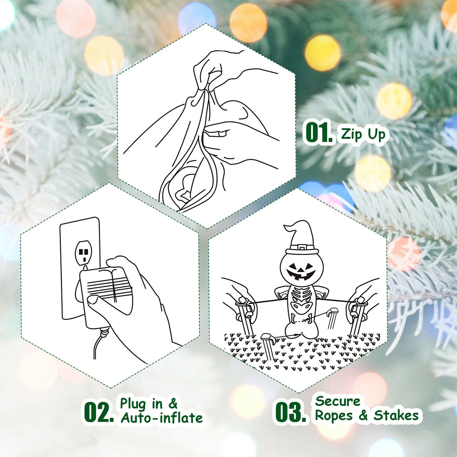 WELLFOR HYZ22833US Christmas-Inflatables - View #8
