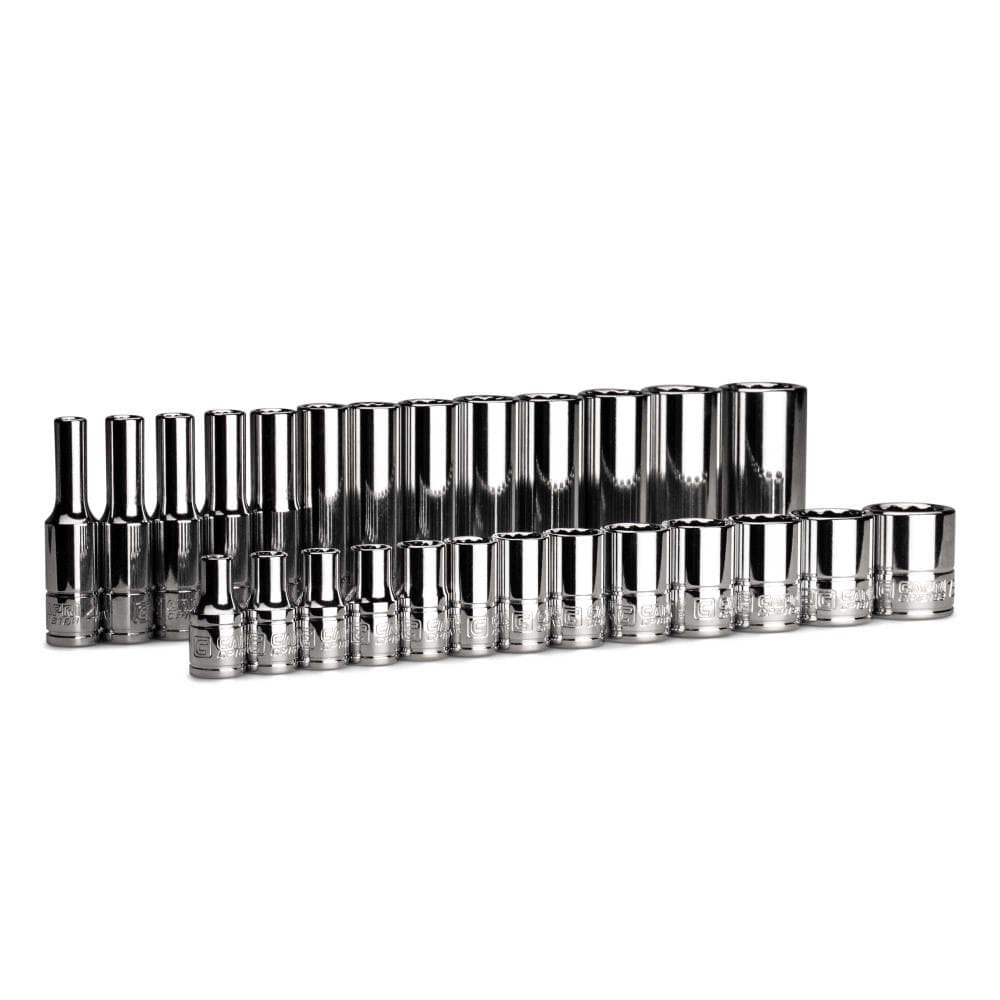 Capri Tools CP16100-26MSD 1/4-in Drive Metric Shallow/Deep Socket Set 26 -Pieces