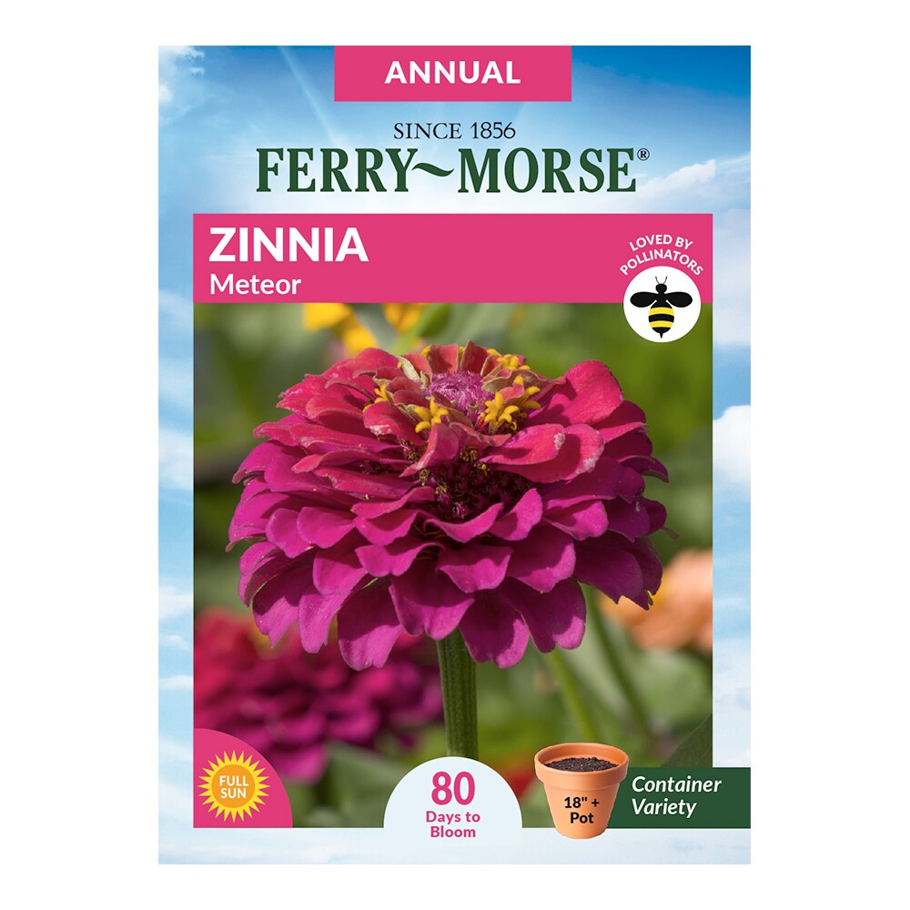 Ferry-Morse 634904.1220.249.9092 Zinnia Meteor Flower Seeds 0.75-Gram