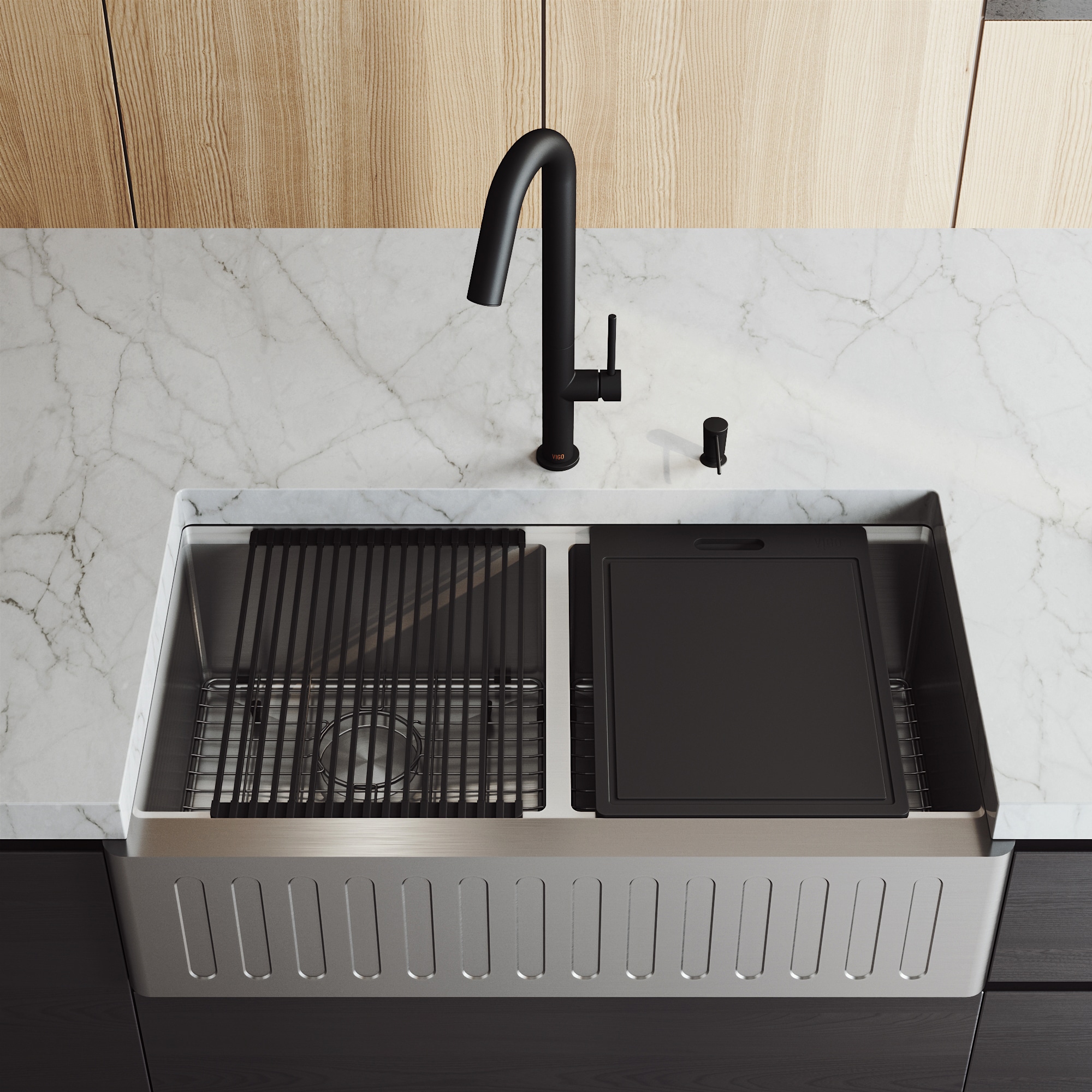 VIGO VGS3620BLSA Kitchen-Sinks - View #2