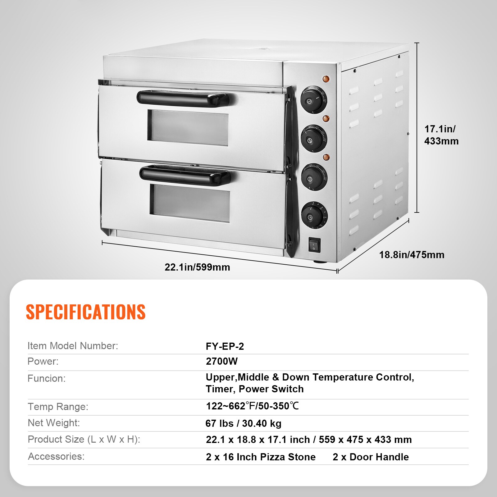 VEVOR LXBSKX142110VHGGUV1 Outdoor-Pizza-Ovens - View #8