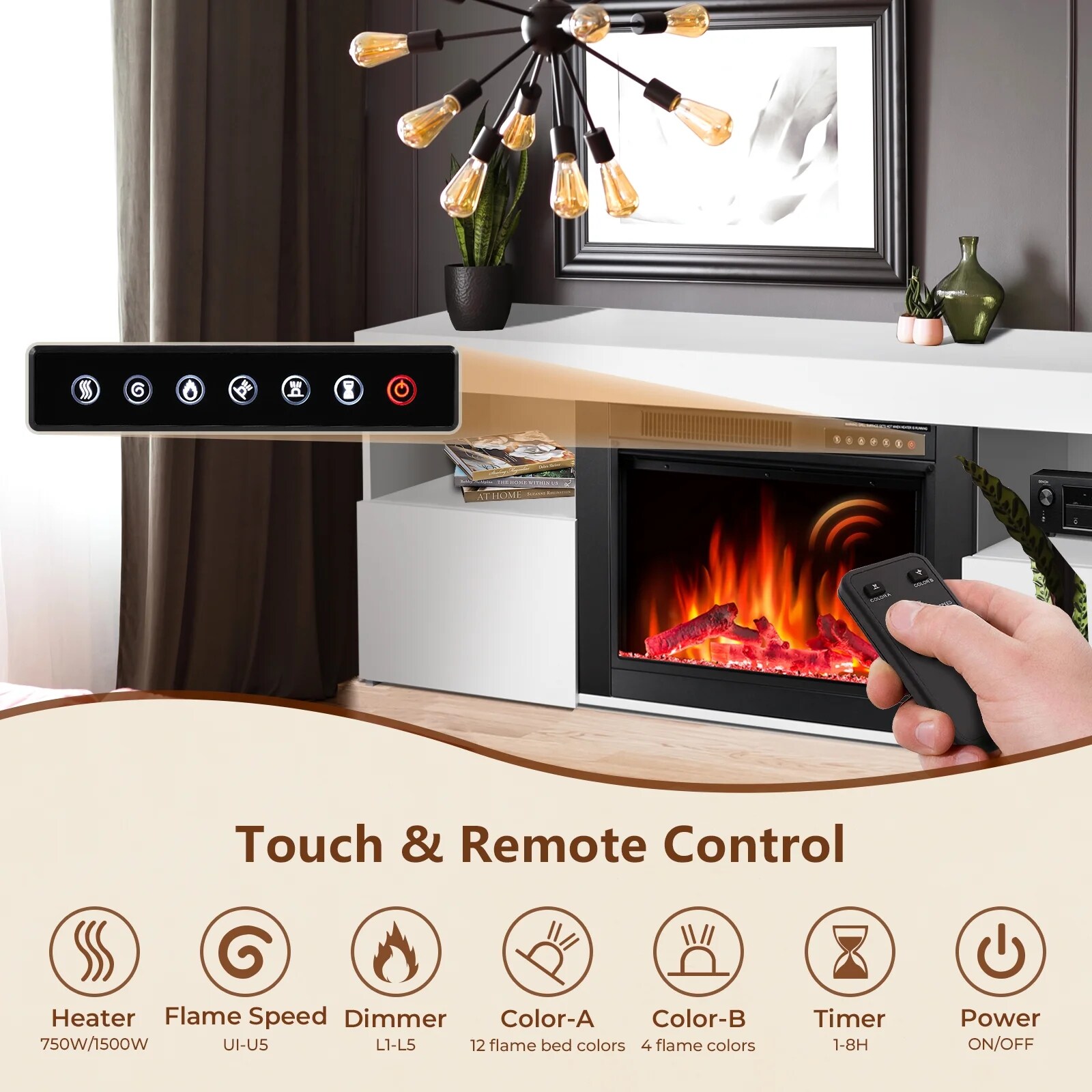 Antarctic Star LSAS-SM2303W Electric-Fireplaces - View #6