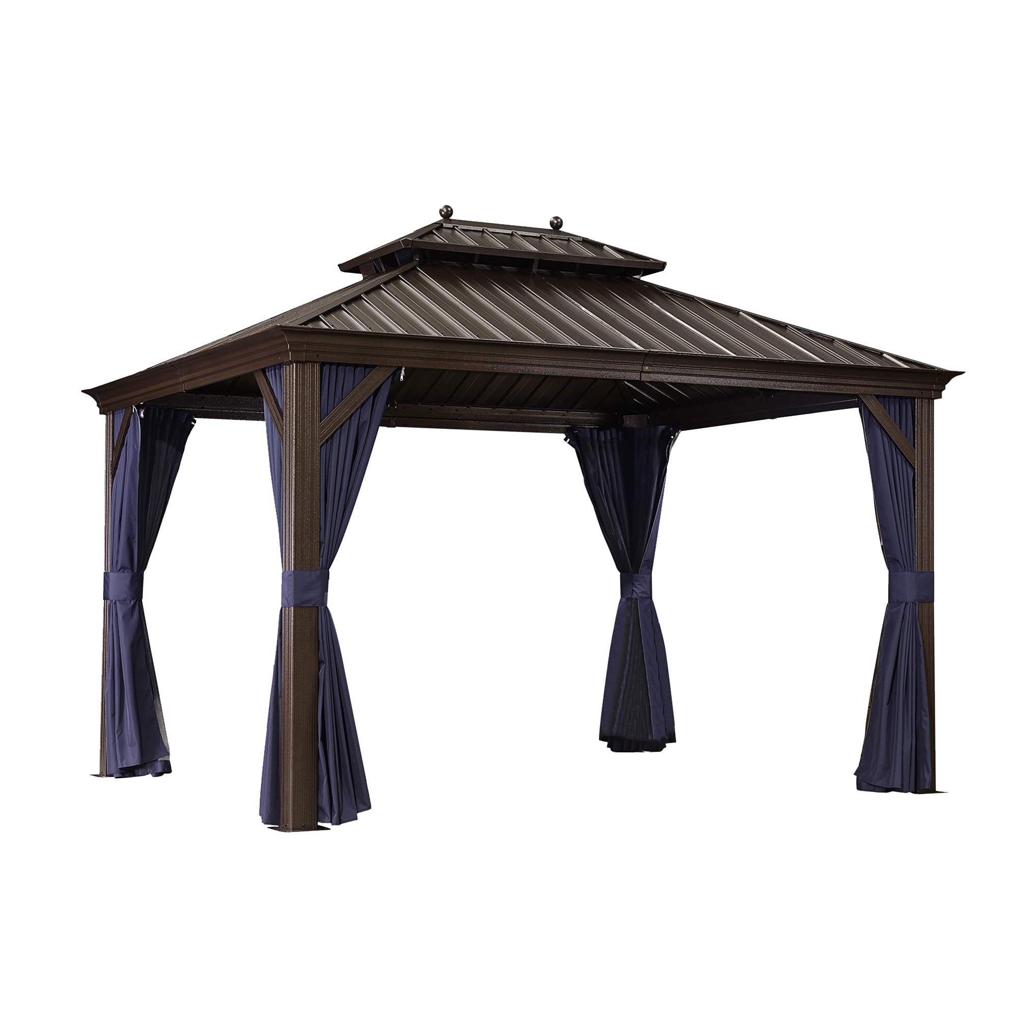 PURPLE LEAF LSMHS1012NB-H Wood-Resin-Gazebos - View #2