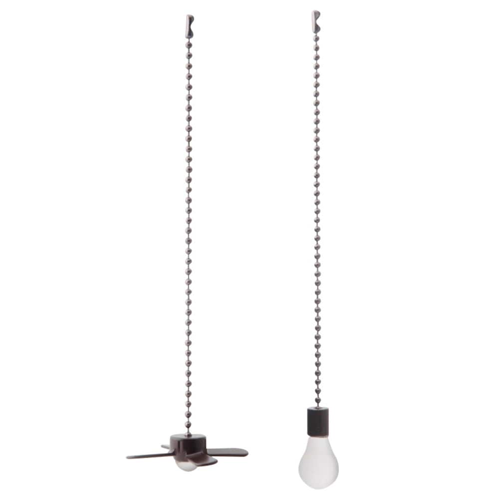 Atron Ceiling Fan Bell Pull Chain - Chrome Finish - Metal - 12-in