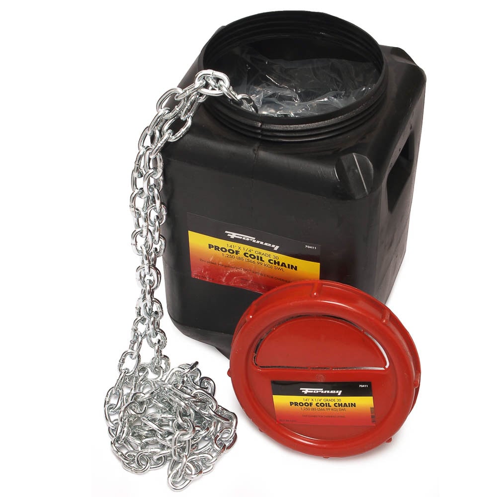 Forney 141-ft x 1/4-in Welded Zink Steel Chain (By-the-Roll)