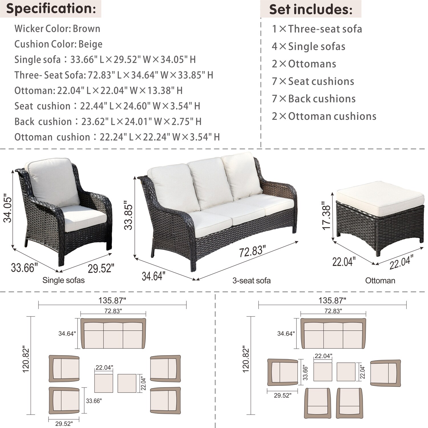 Ovios NTC006-7 Patio-Conversation-Sets - View #6