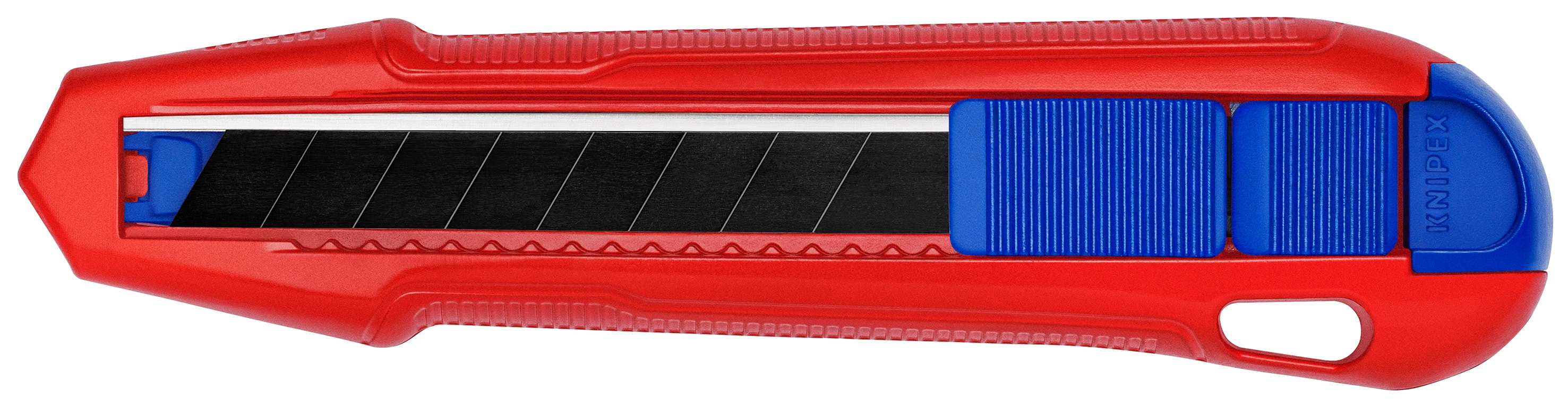 KNIPEX 90 10 165 BKA 3/4-in 3 -Blade Retractable Utility Knife with On Tool Blade Storage (with Snap-Off Blade)