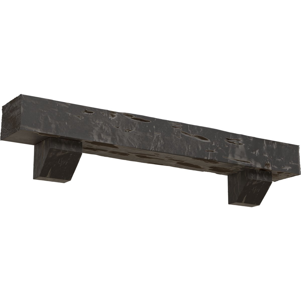 Ekena Millwork MANUPC04X08X72ASAC 72-in W x 4-in H x 8-in D Cedar (Aged) Hollow Urethane Rustic Fireplace Mantel