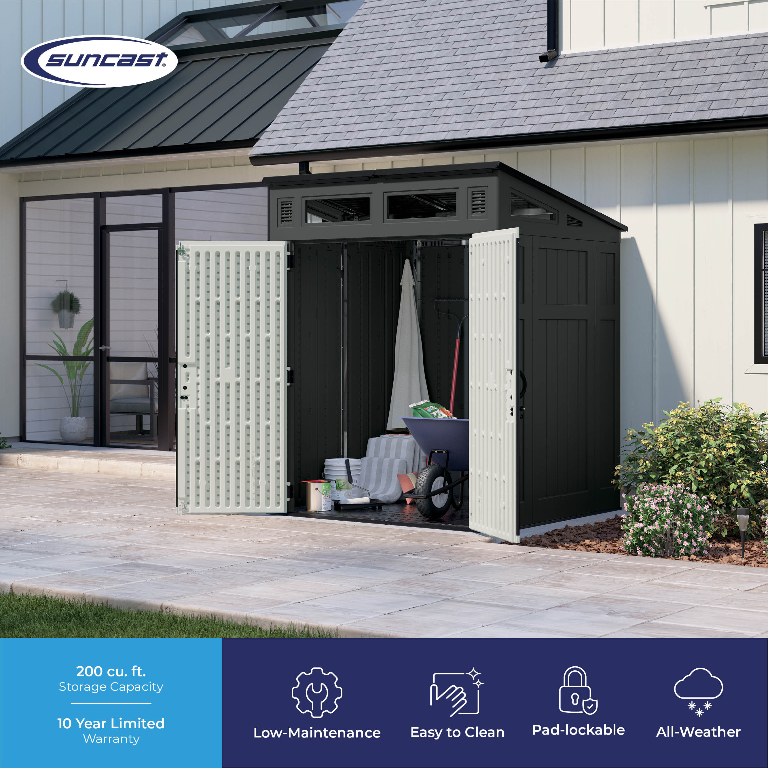 Suncast BMS6582D Vinyl-Resin-Storage-Buildings - View #9