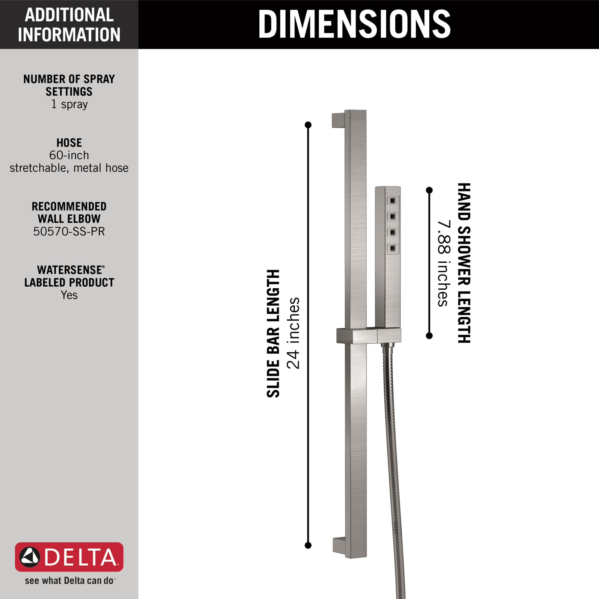 Delta 51567-SS-PR Fixed-Showerhead - View #2