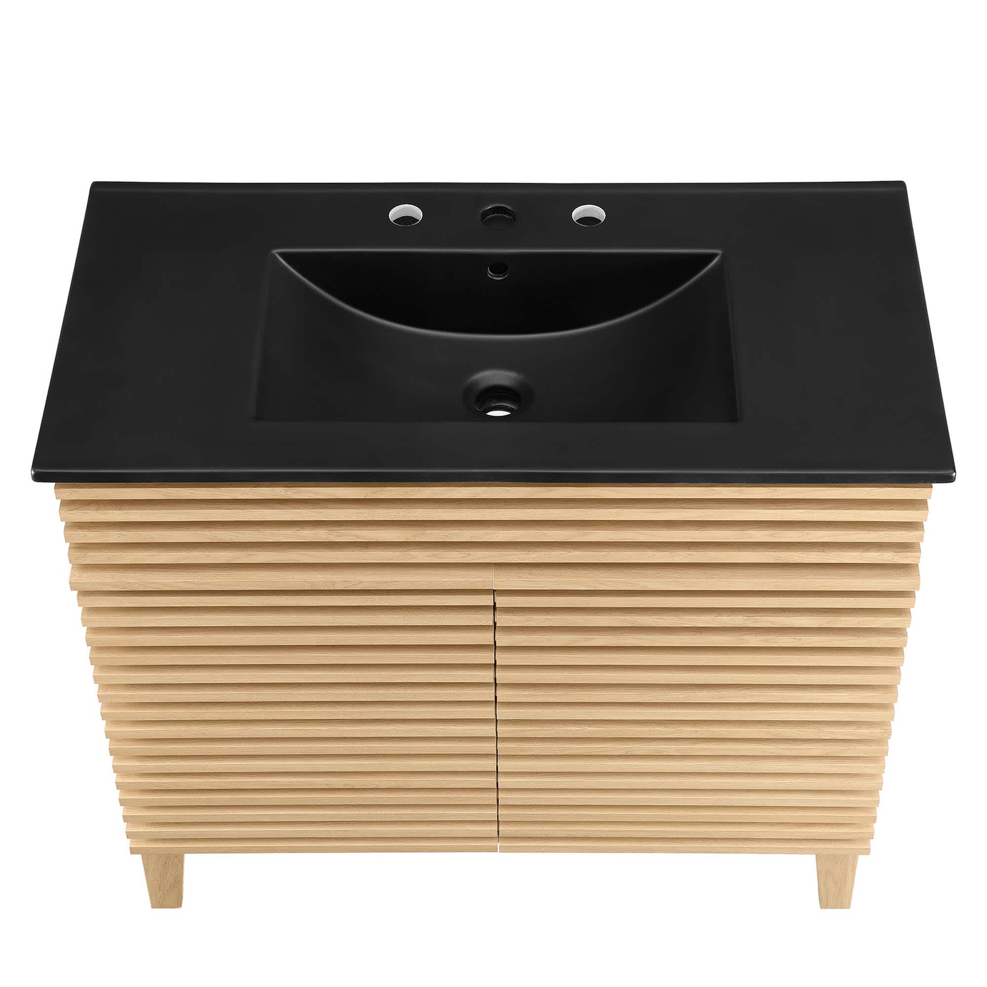 Modway EEI-5396-OAK-BLK Bath-Vanity-Combo - View #7