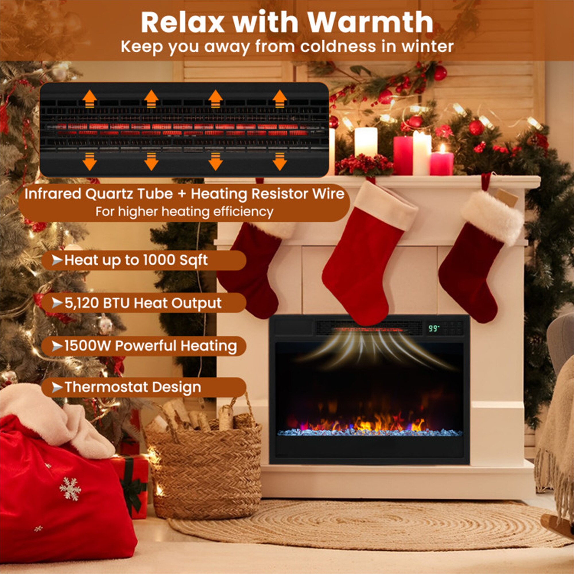 BABOOM BOM-357US-BK-CO Electric-Fireplaces - View #6