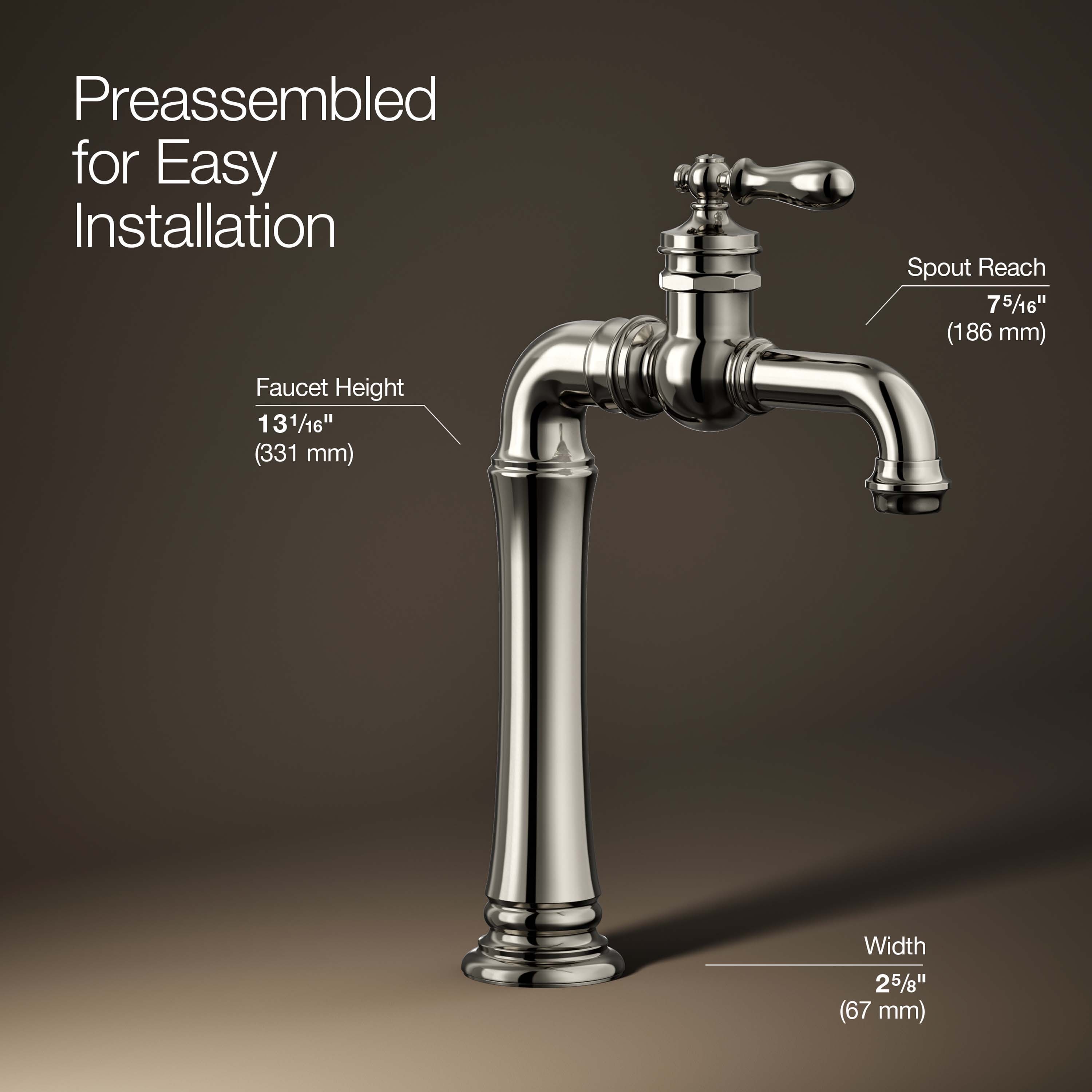 KOHLER 72763-9M-SN Lavatory-Faucets - View #4