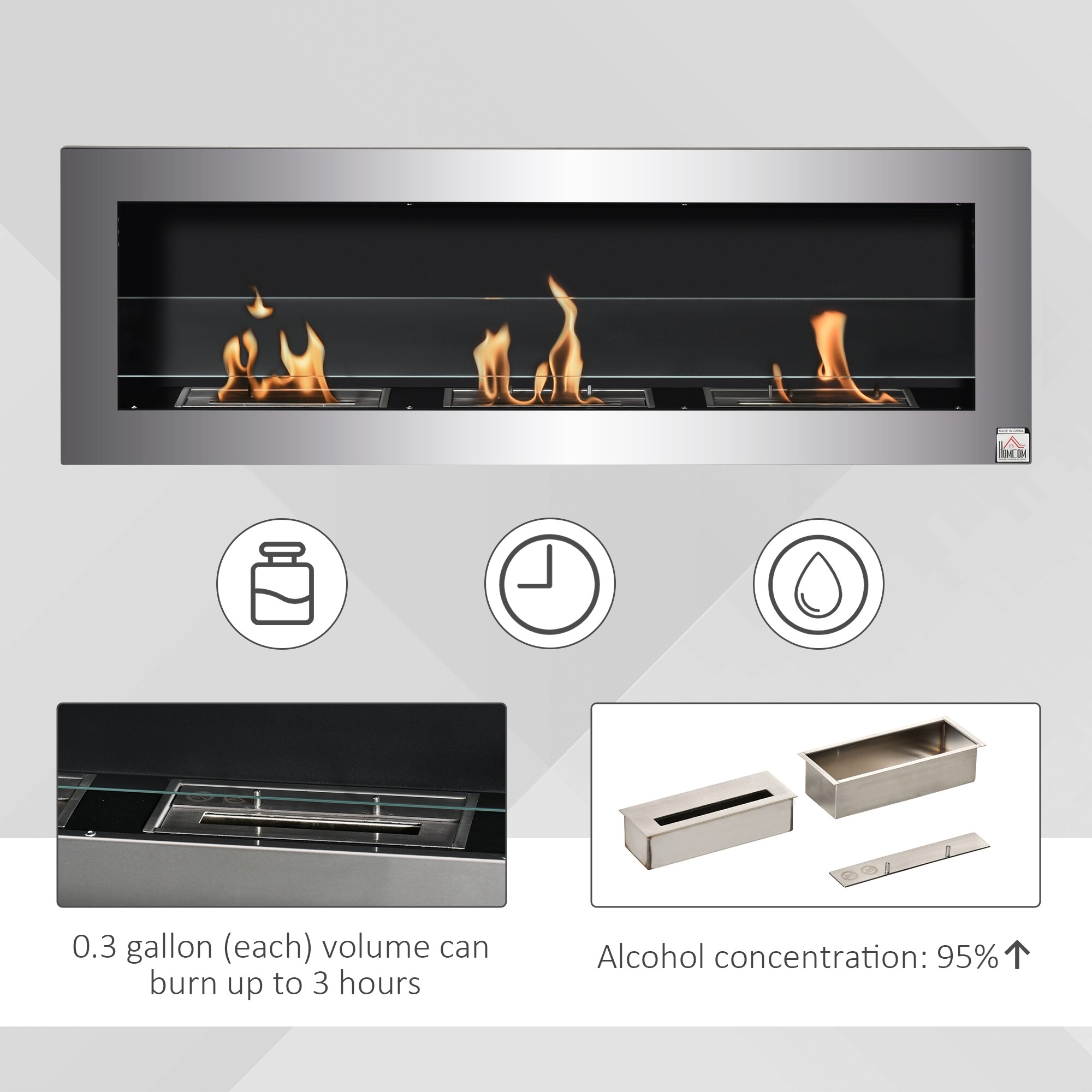 HomCom 820-214SR Gel-Fuel-Fireplaces - View #6