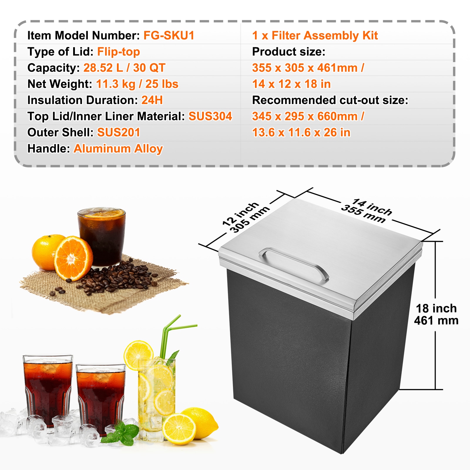 VEVOR SCQRSCBC14LX06211V0 Ice-Buckets - View #7
