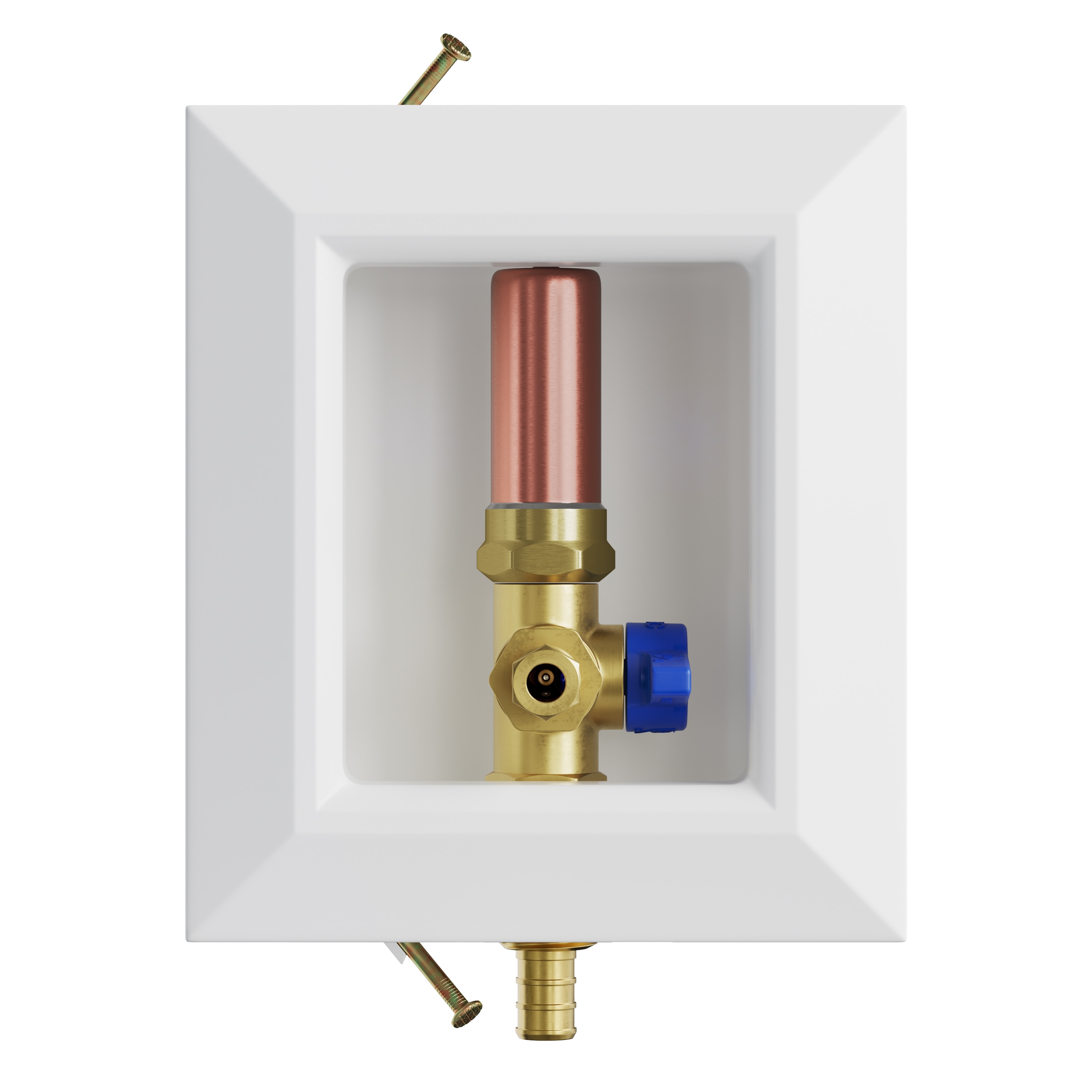 Jones Stephens B05931LF Quarter turn ball valve PEX Ice maker Outlet Box