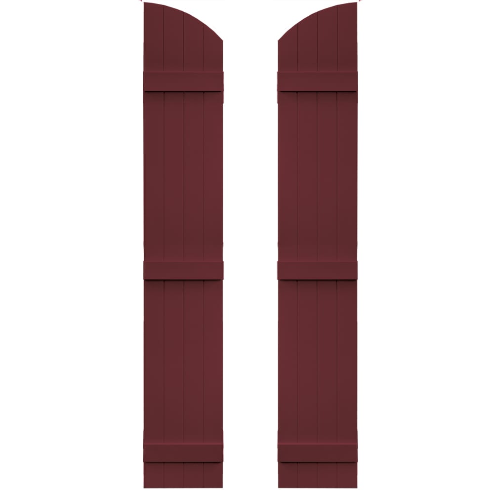Vantage V5931485078 13.875-in W x 85-in H Wineberry Board and batten Exterior Shutters ( 1 -Pack )