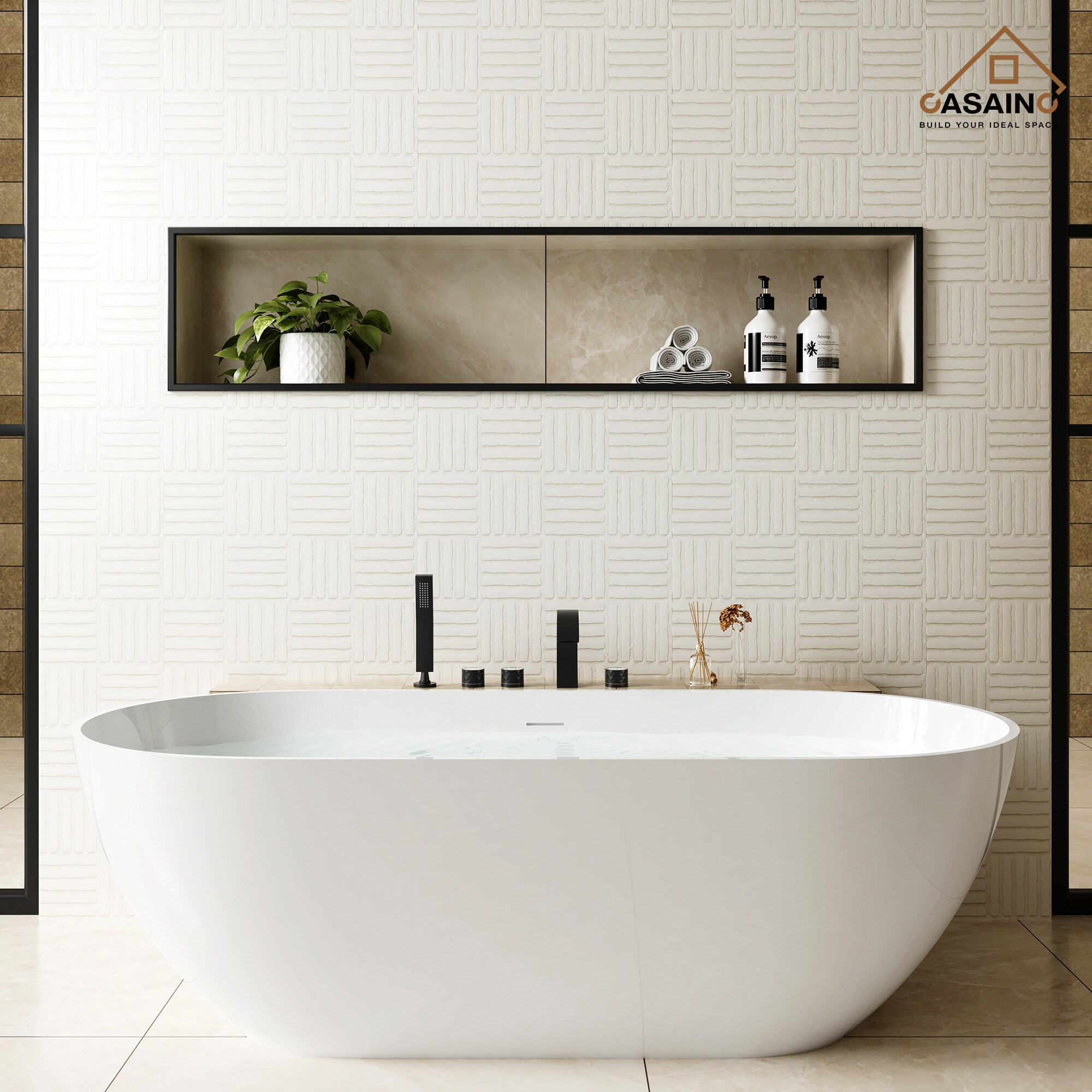 CASAINC TC01-BB Roman-Tub-Faucets - View #2