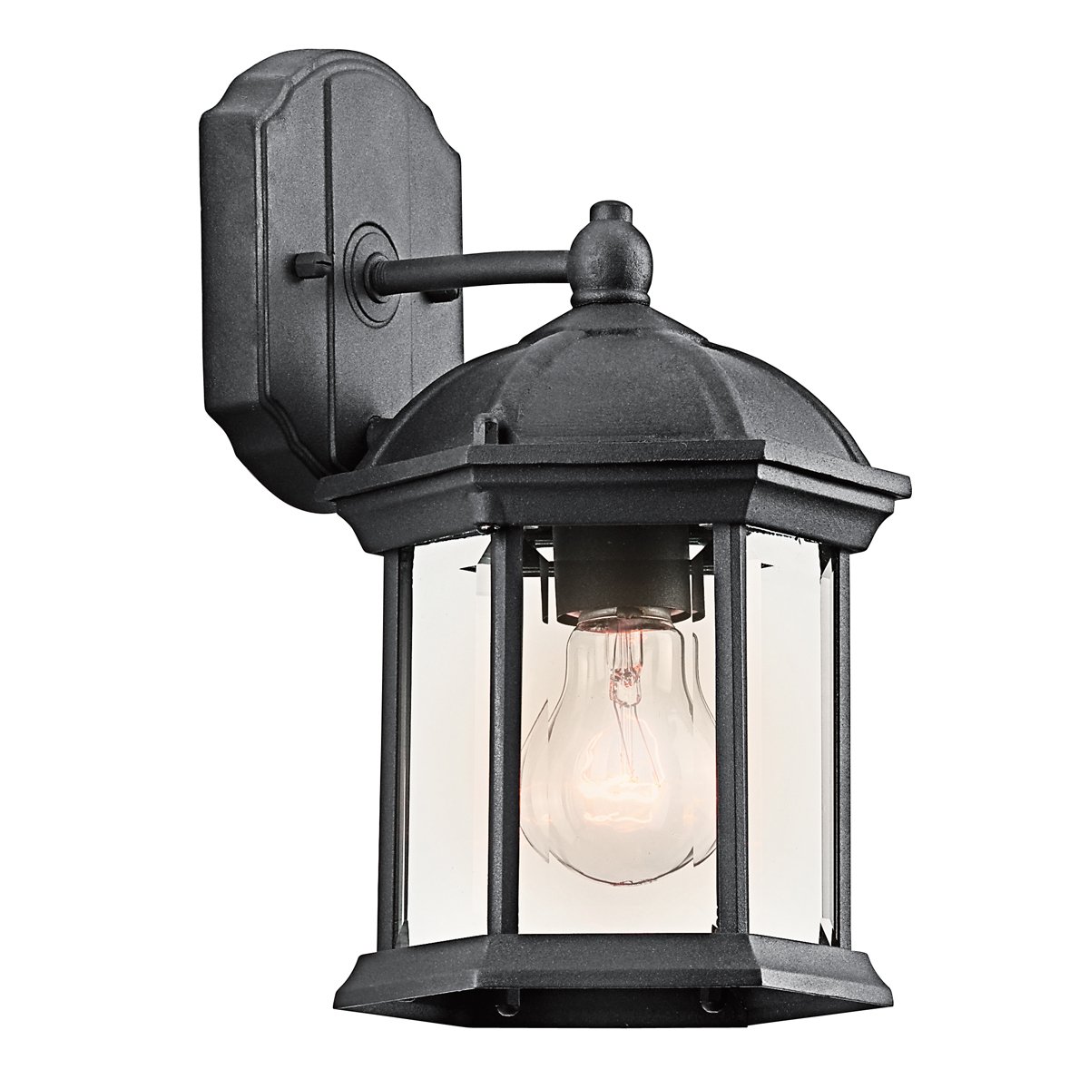 Kichler 49183BK Barrie 1 -Light 10.25-in H Black Hardwired Outdoor Wall Light