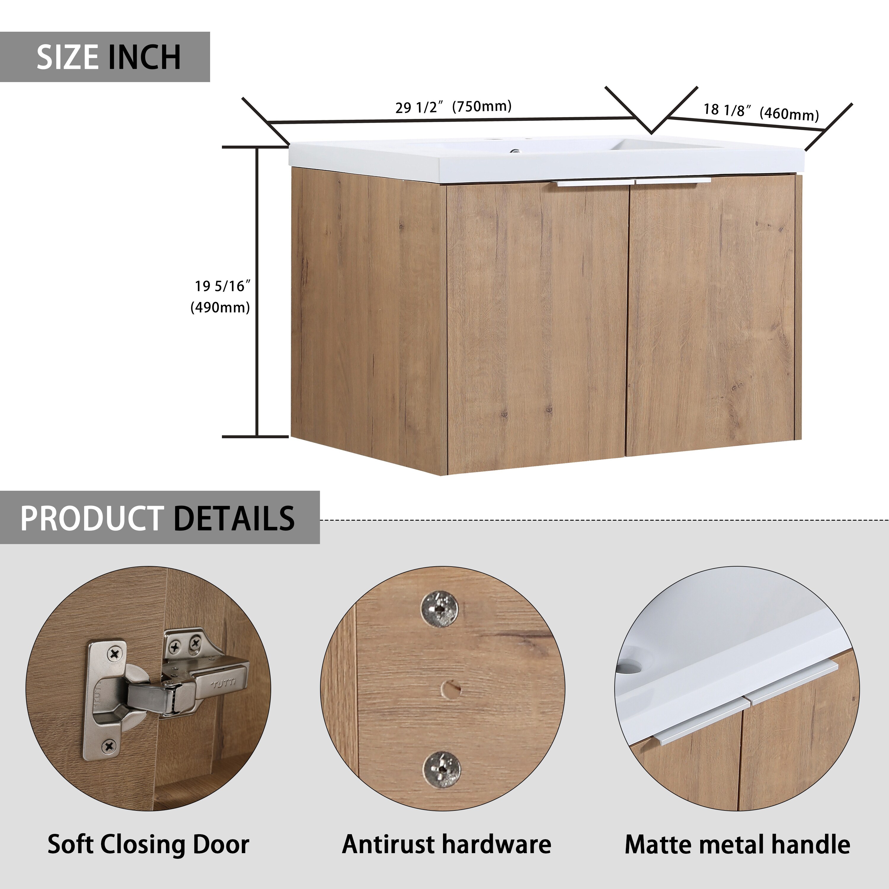 Wooakway FXLS0606-605BV050 Bath-Vanity-Combo - View #19