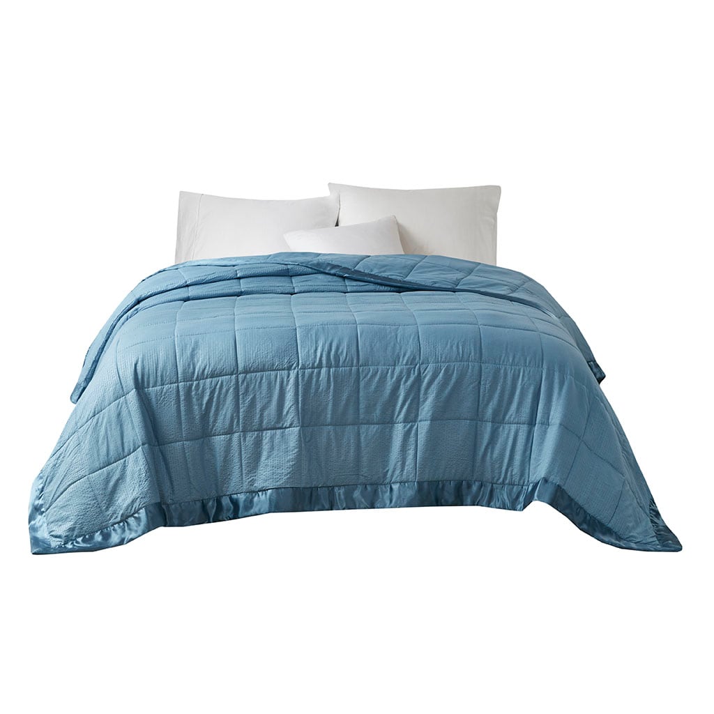 Gracie Mills GRACE-8467-15PM Lucile Textured Oversized Down Alternative Blanket with Satin Trim