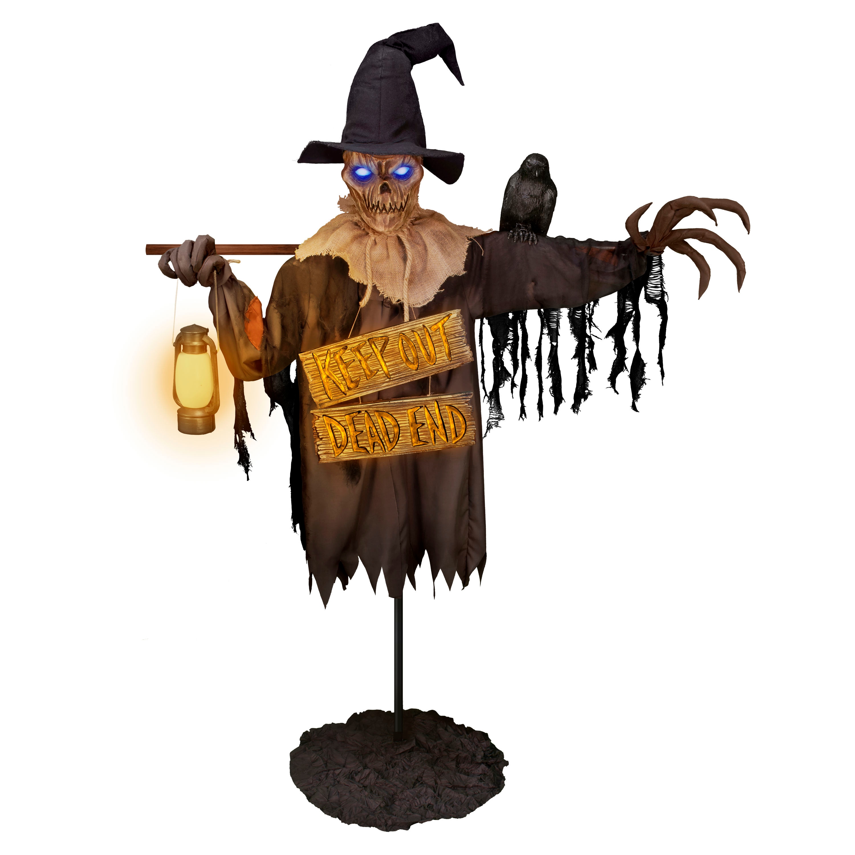 Tekky 78in Lighted Animatronic Scarecrow Free Standing Decoration Life
