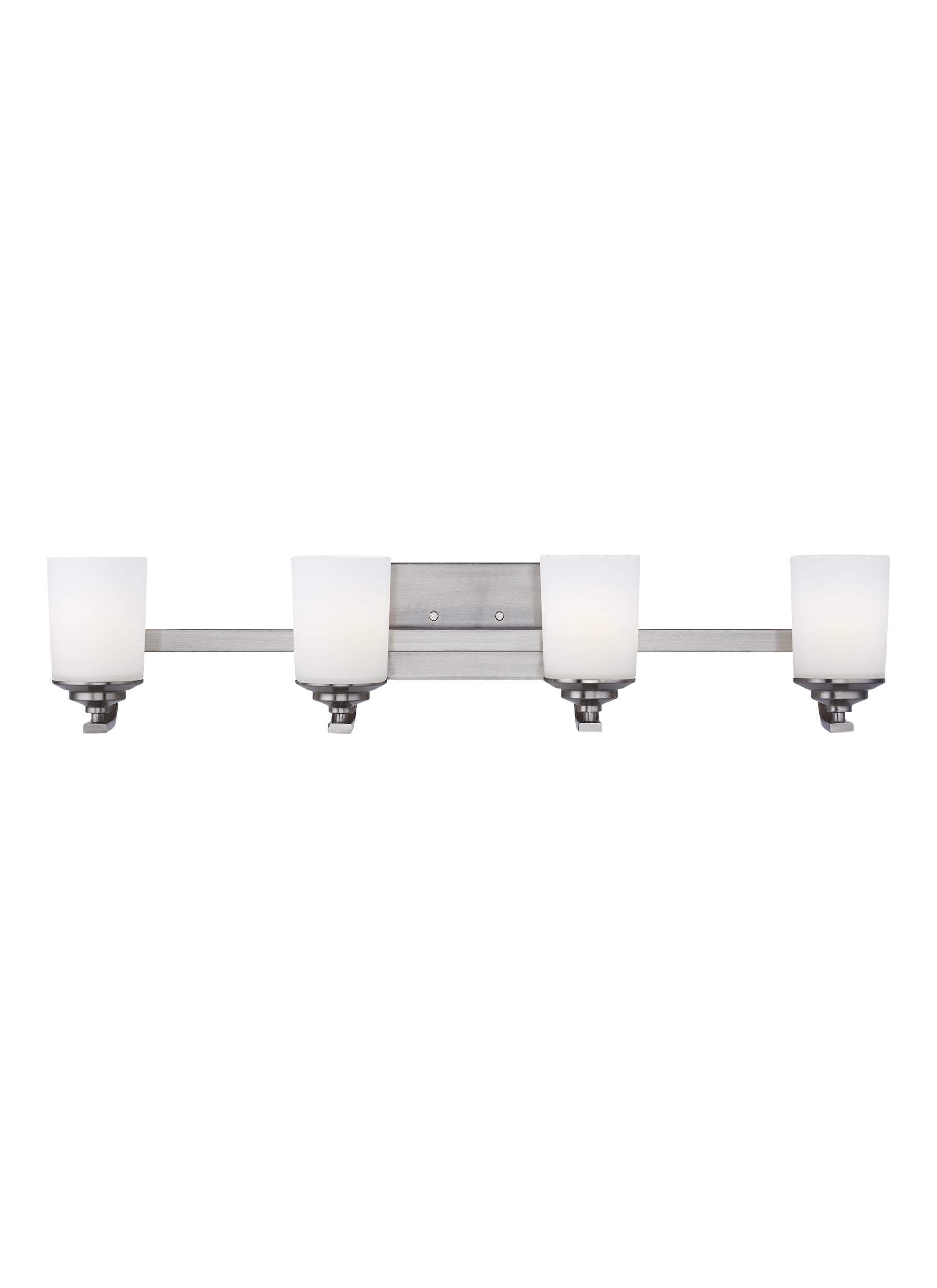 Generation Lighting 4430704-962 Kemal 34-in 4 -Light Brushed Nickel Transitional Vanity light