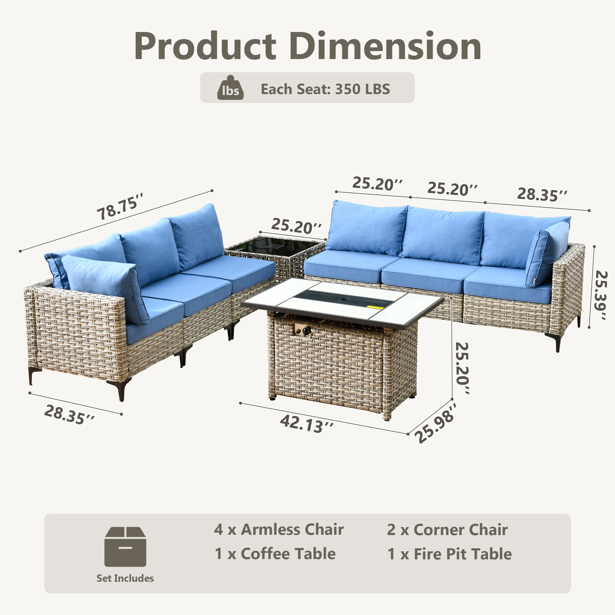 Pouuin RFPSKT508 Patio-Sofas-Daybeds - View #2