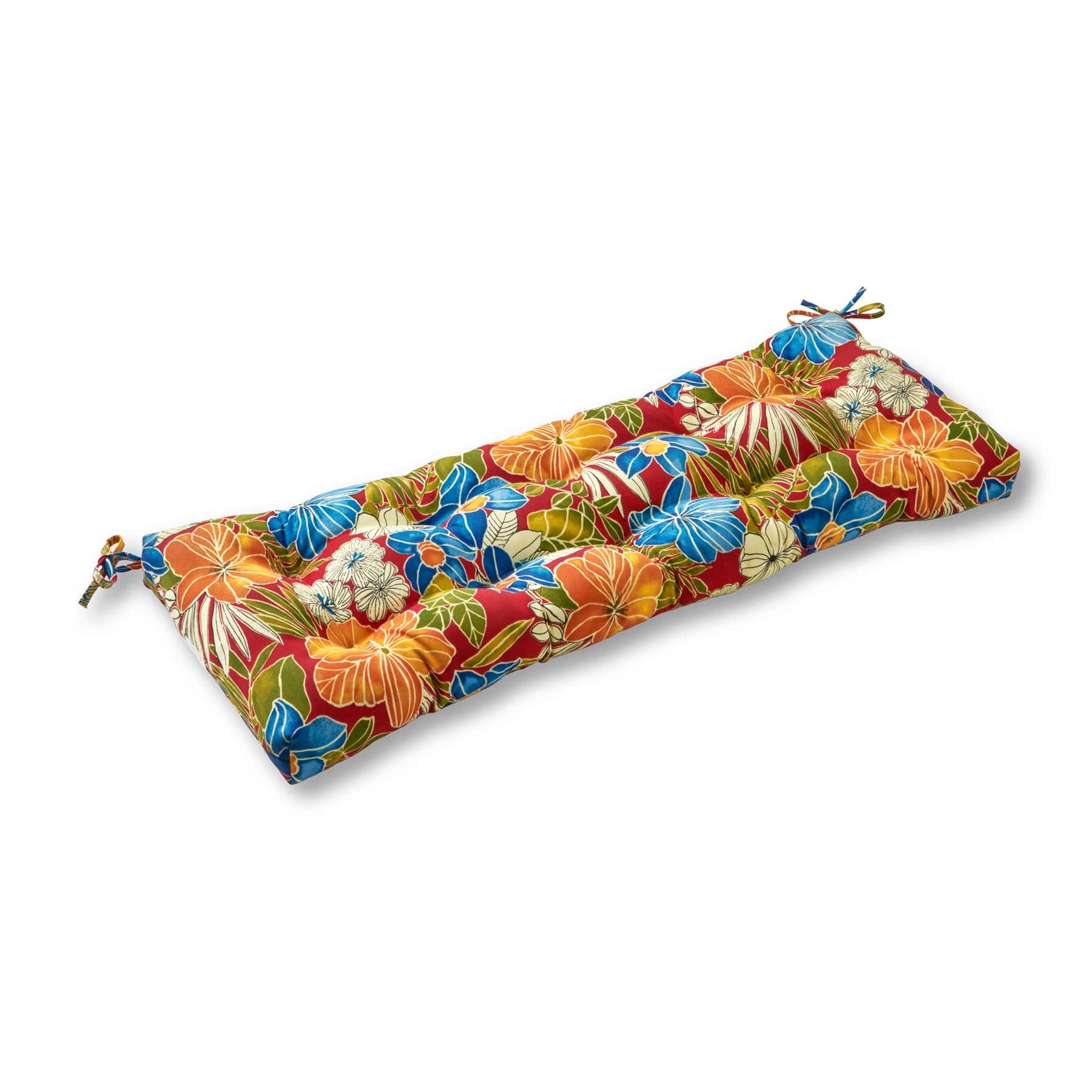 Greendale Home Fashions OC4805-ALOHA-RED 44-in x 17-in Aloha Red Patio bench cushion