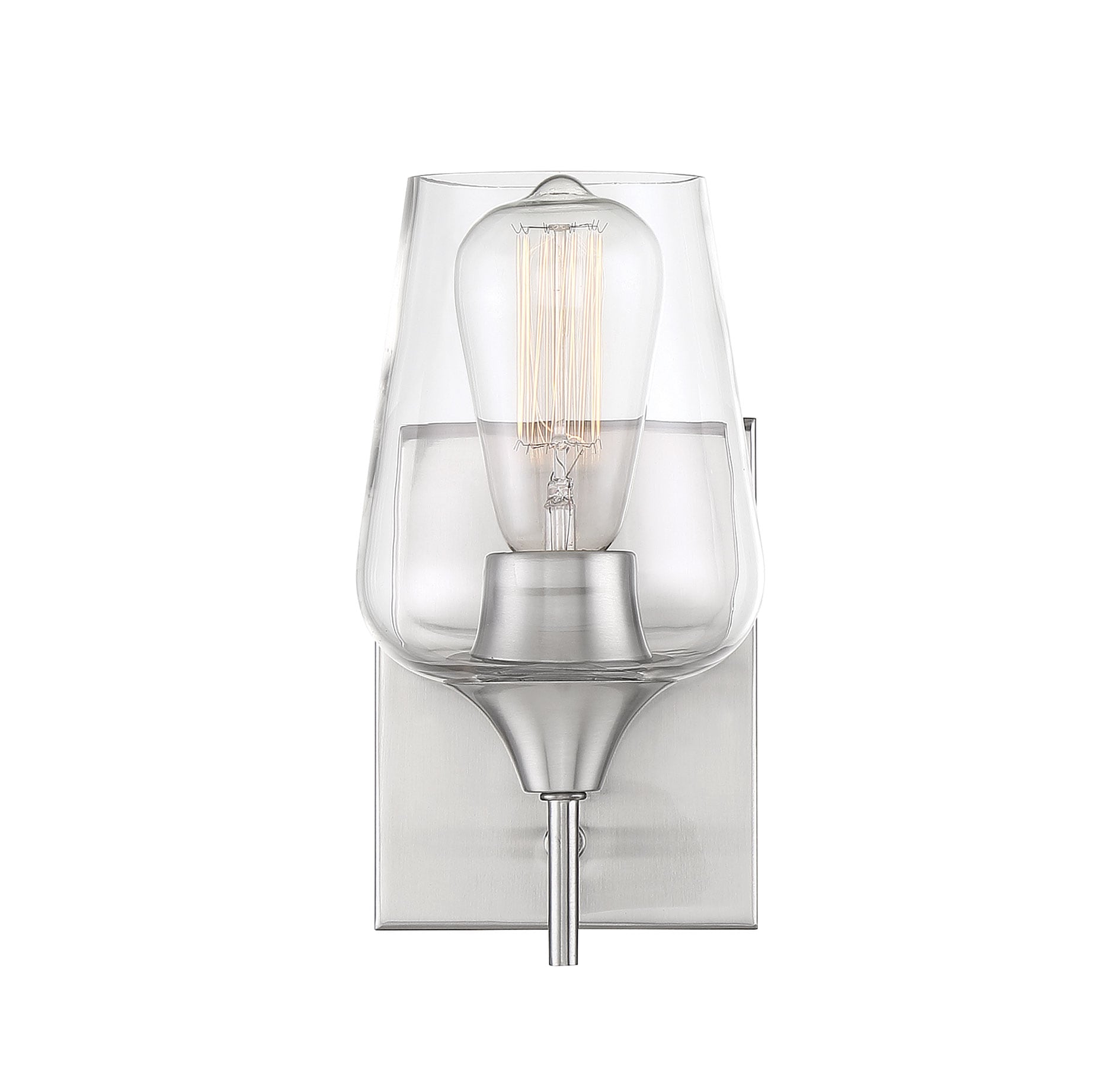 Nickel Dimmable Direct Wired Electric Wall Sconce