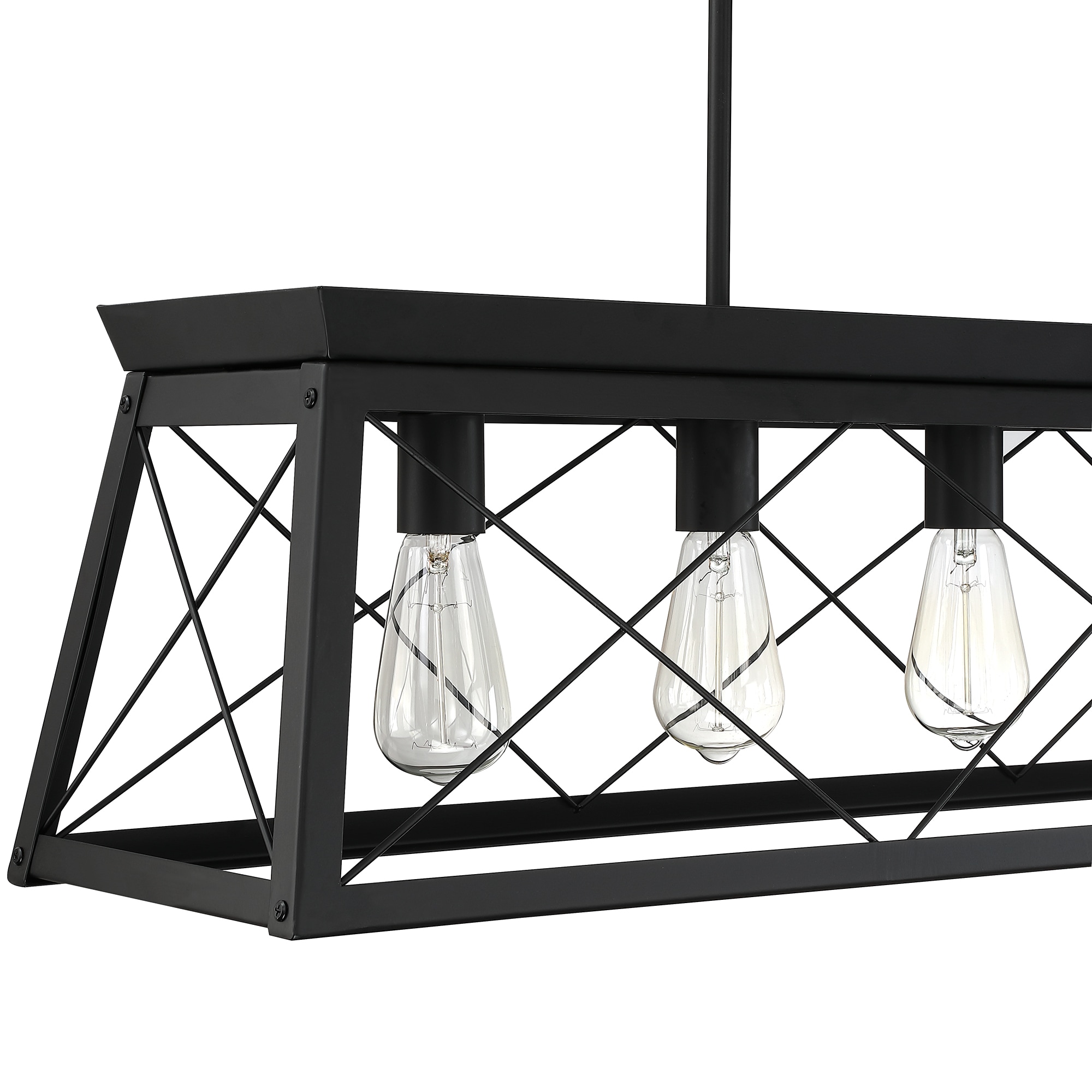 Hukoro 5-Light Matte Black Industrial Linear Hanging F52315-11I At ...