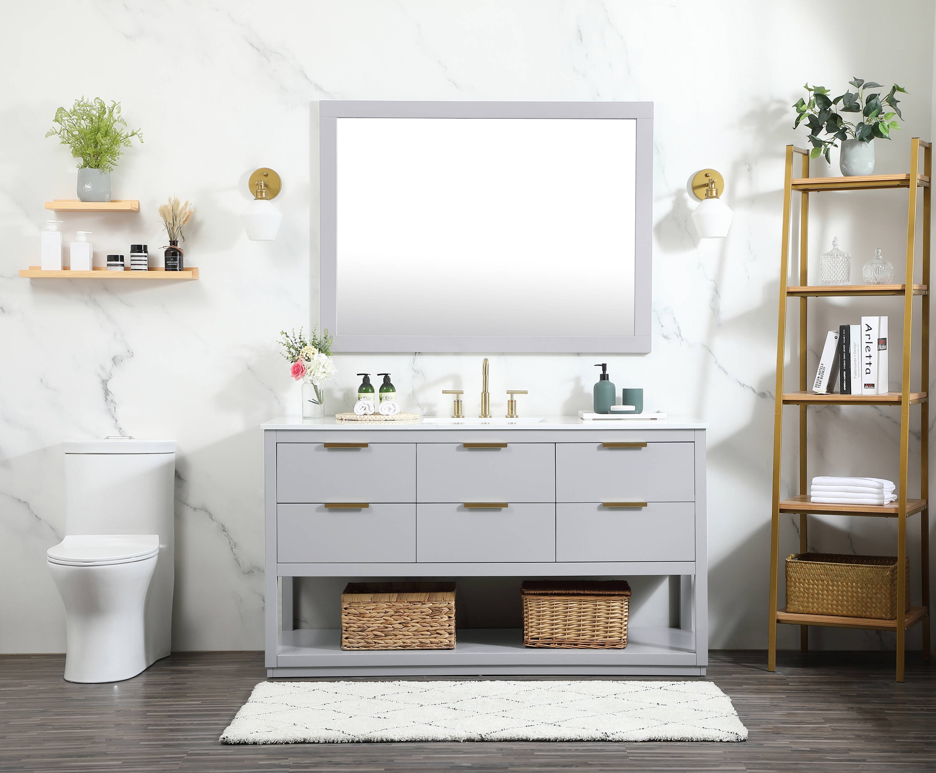 Elegant Decor HF57780GR Bath-Vanity-Combo - View #4
