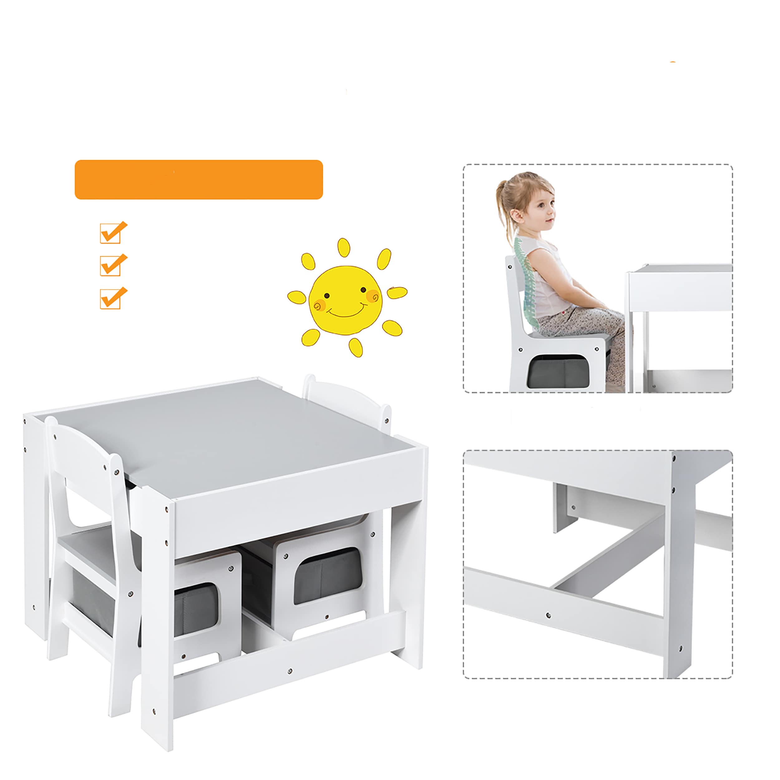 Goplus LWS00377 Kids-Play-Tables - View #3