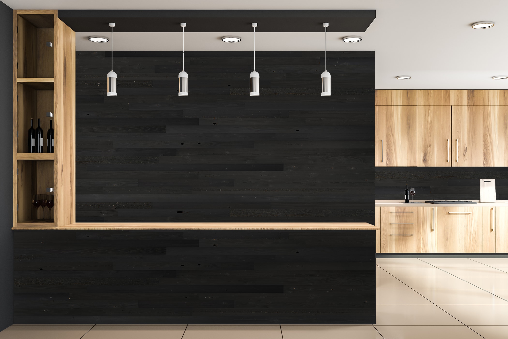 Timberchic 27310 3-in x 1-ft Smooth Black Ice Spruce pine fir Reclaimed wood Wall Plank ( 21 -Pack , Covers 10-sq ft )