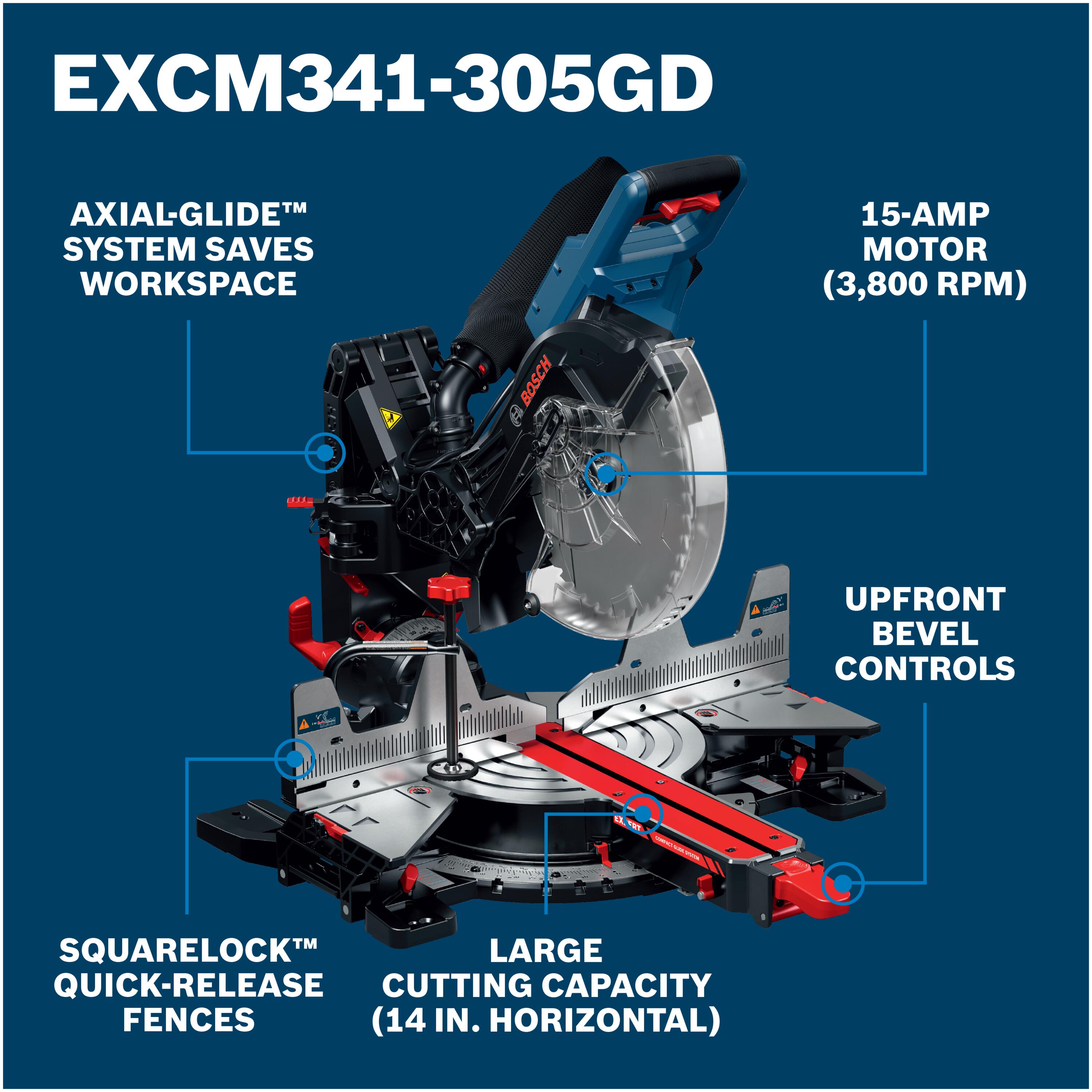 Bosch Bosch Glide 12-in 15-Amp Dual Bevel Sliding Compound Corded Miter Saw Sansujyuku sansujyuku.com