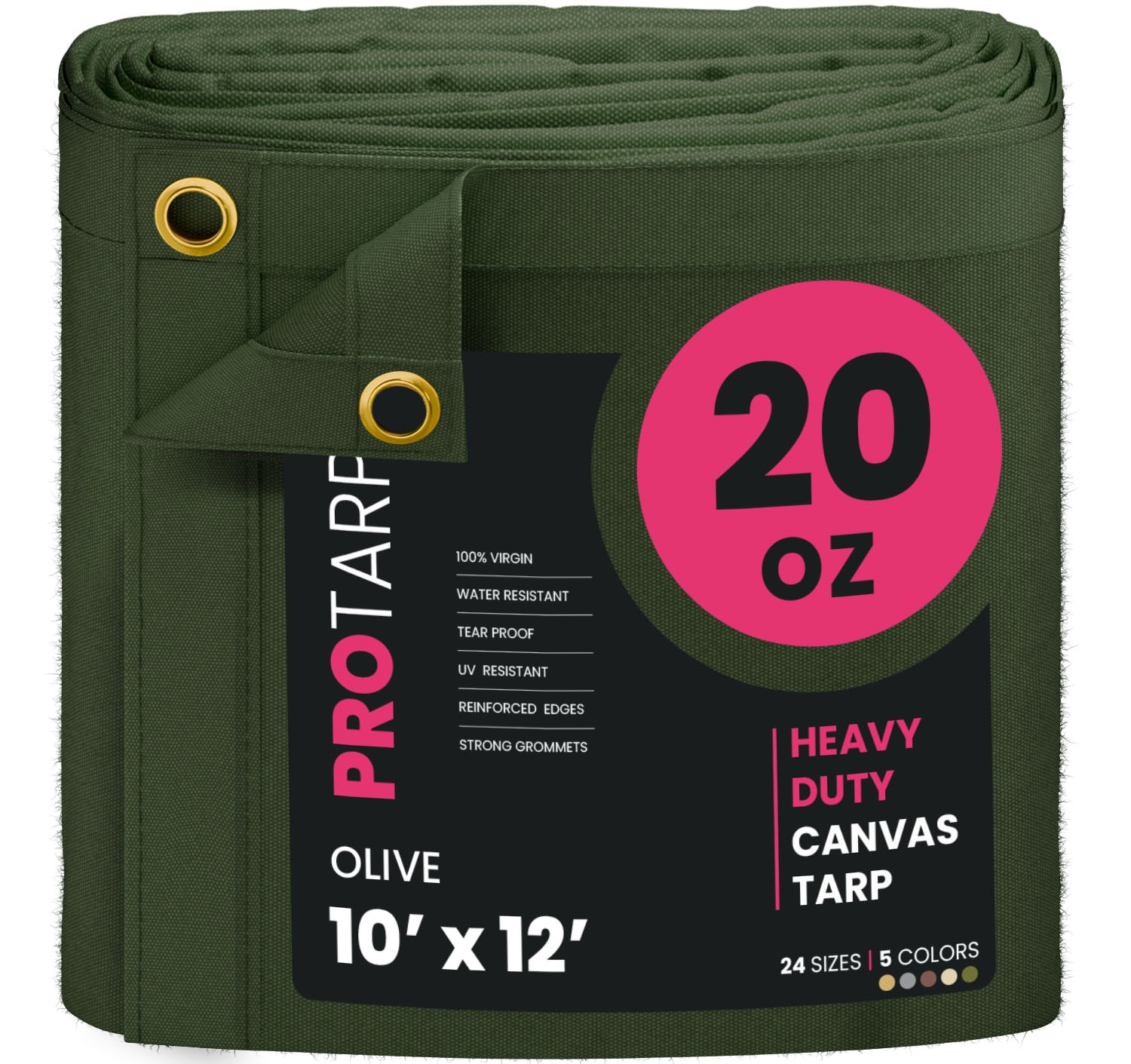 PROTARP PT-403-10X12 10-ft x 12-ft Green Waterproof Standard Polyester 36-mil Tarp